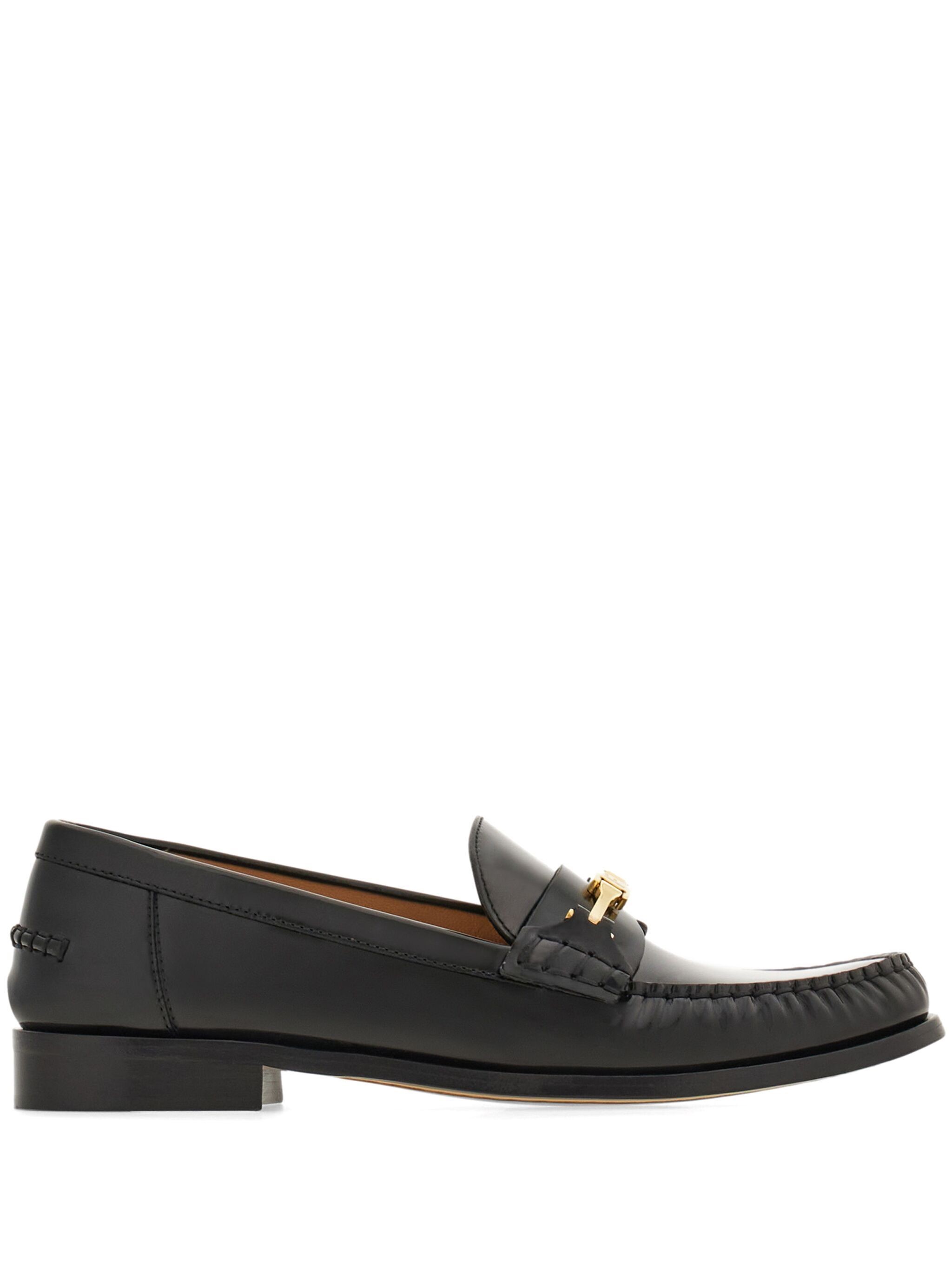 Ferragamo Maryan Patent Leather Loafers In Black
