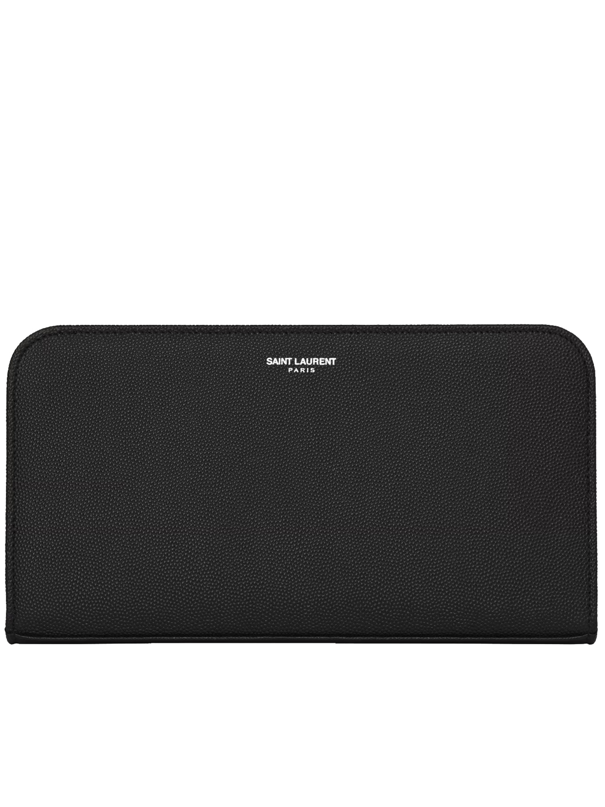 Saint Laurent Zip Wallet In Black