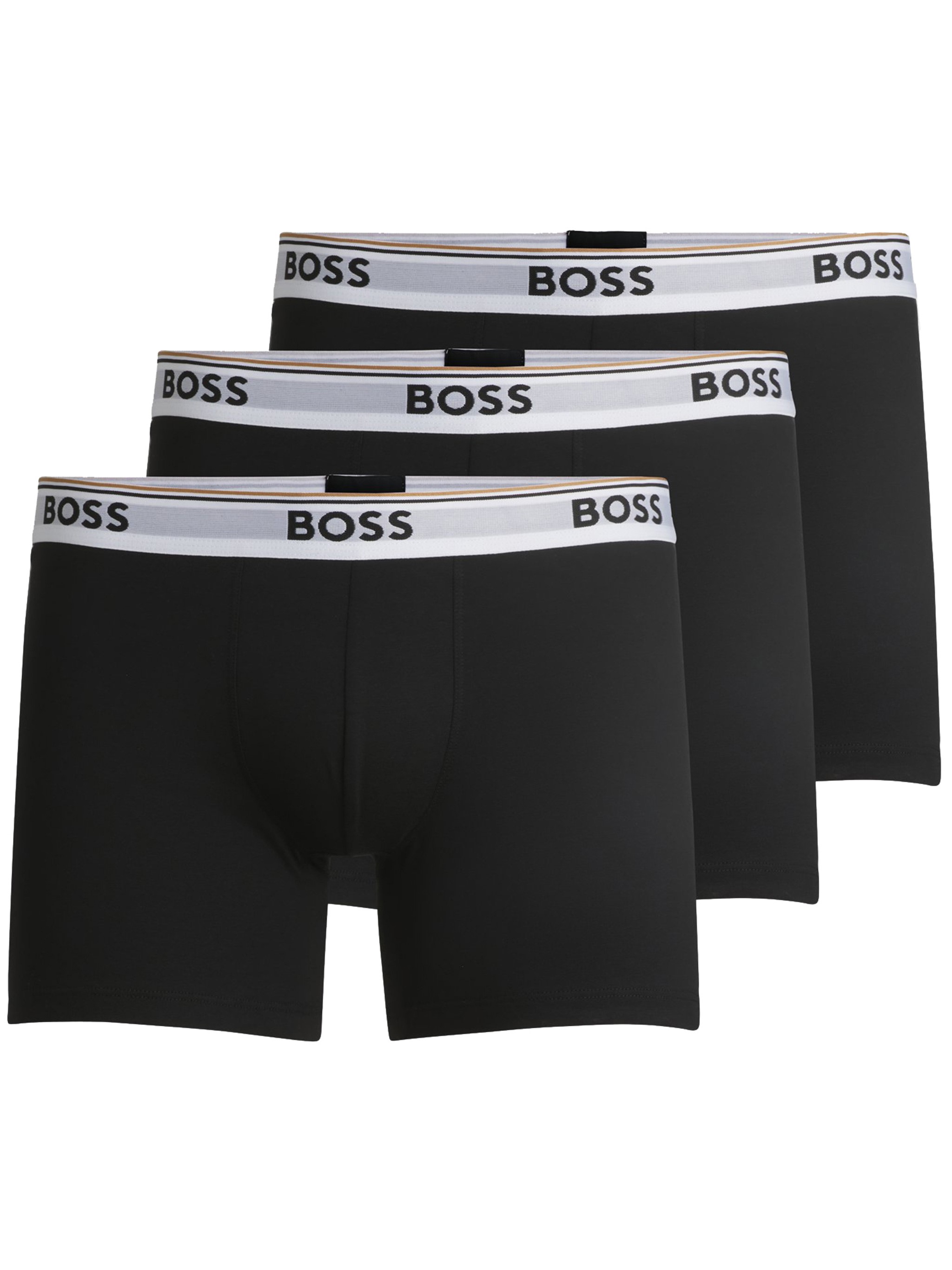 Hugo Boss Pack Of Three Pairs Of Boxer Shorts In Black