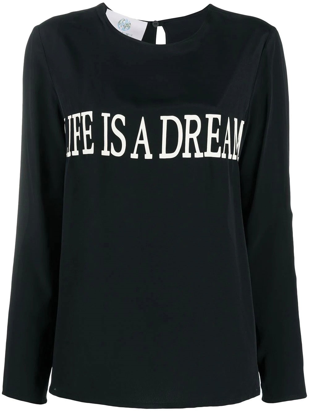 Alberta Ferretti Life Is A Dream Blouse In Black In Black