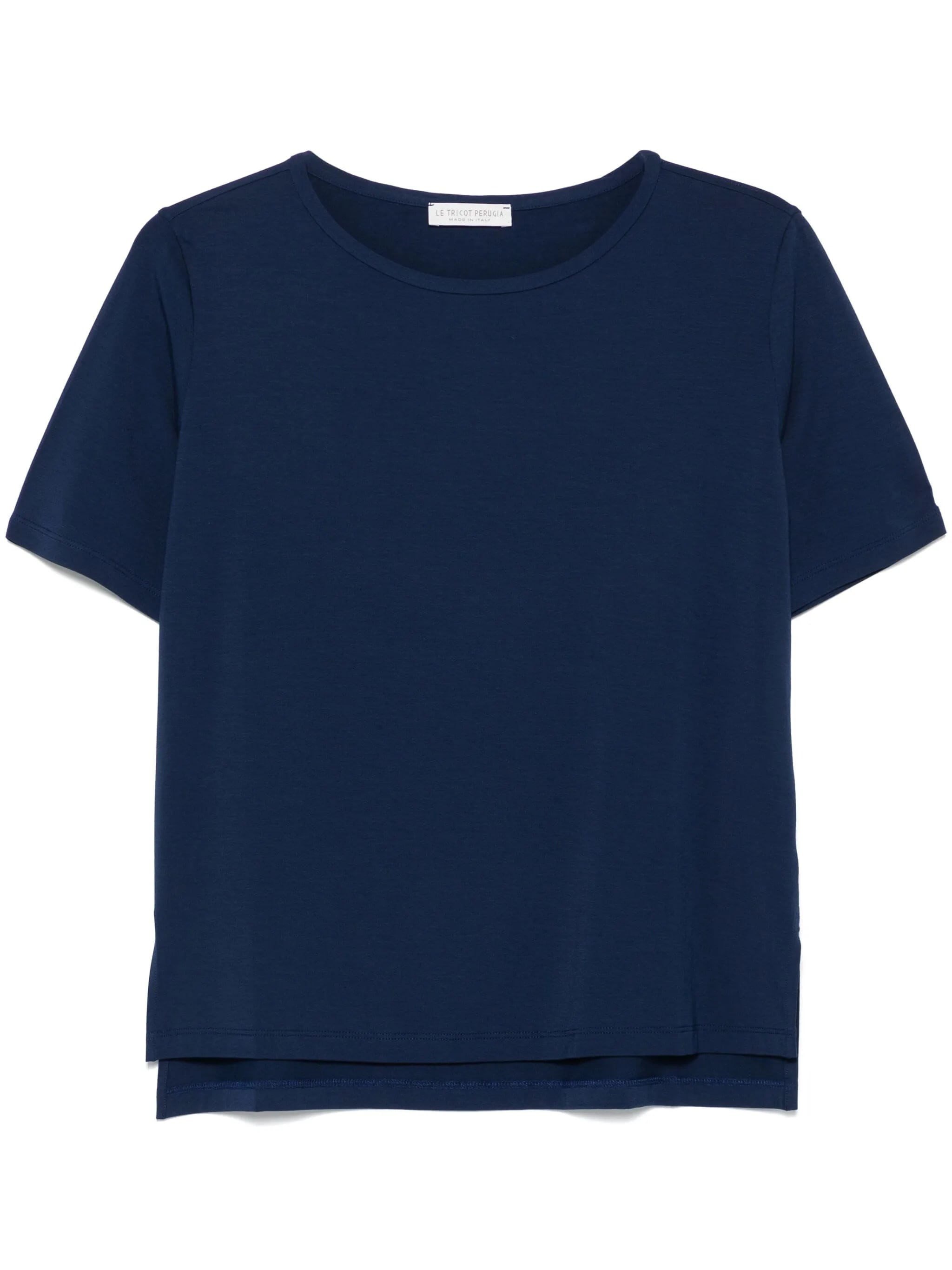Le Tricot Perugia Boat Neck T-shirt Clothing In Blue