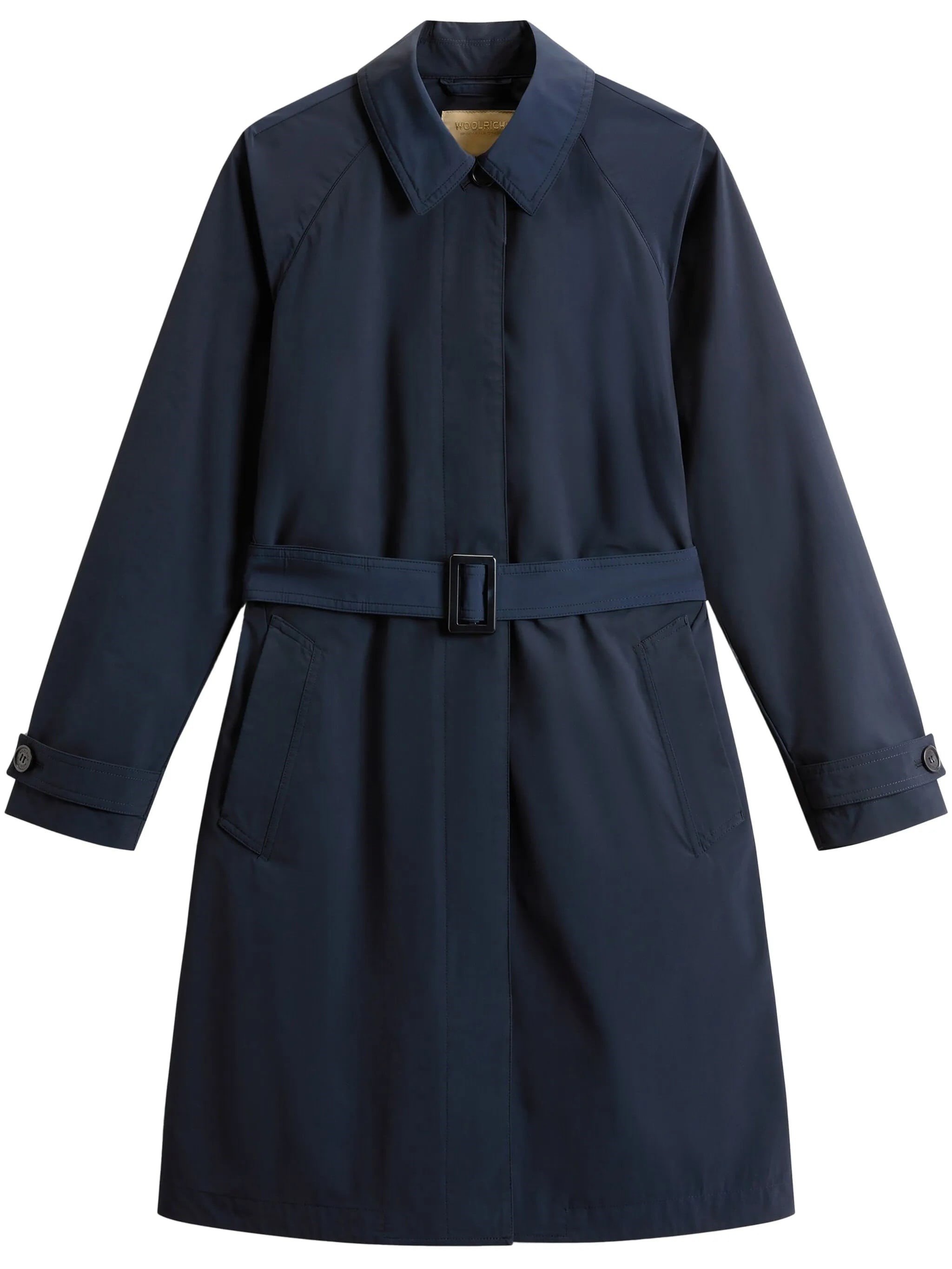 Woolrich Trench In Urban Touch In Blue