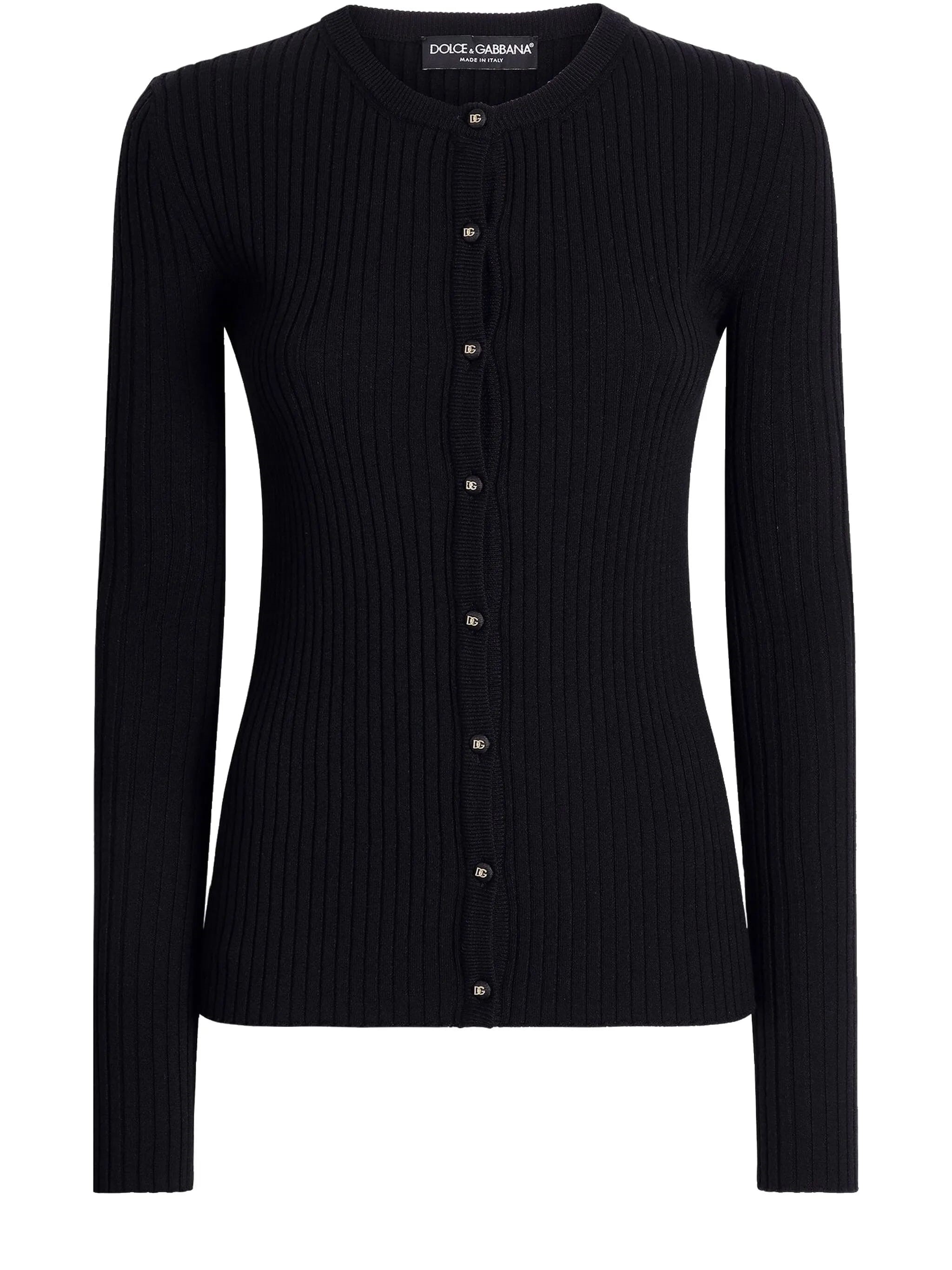 Dolce & Gabbana Cardigan With Buttons Clothing In Black