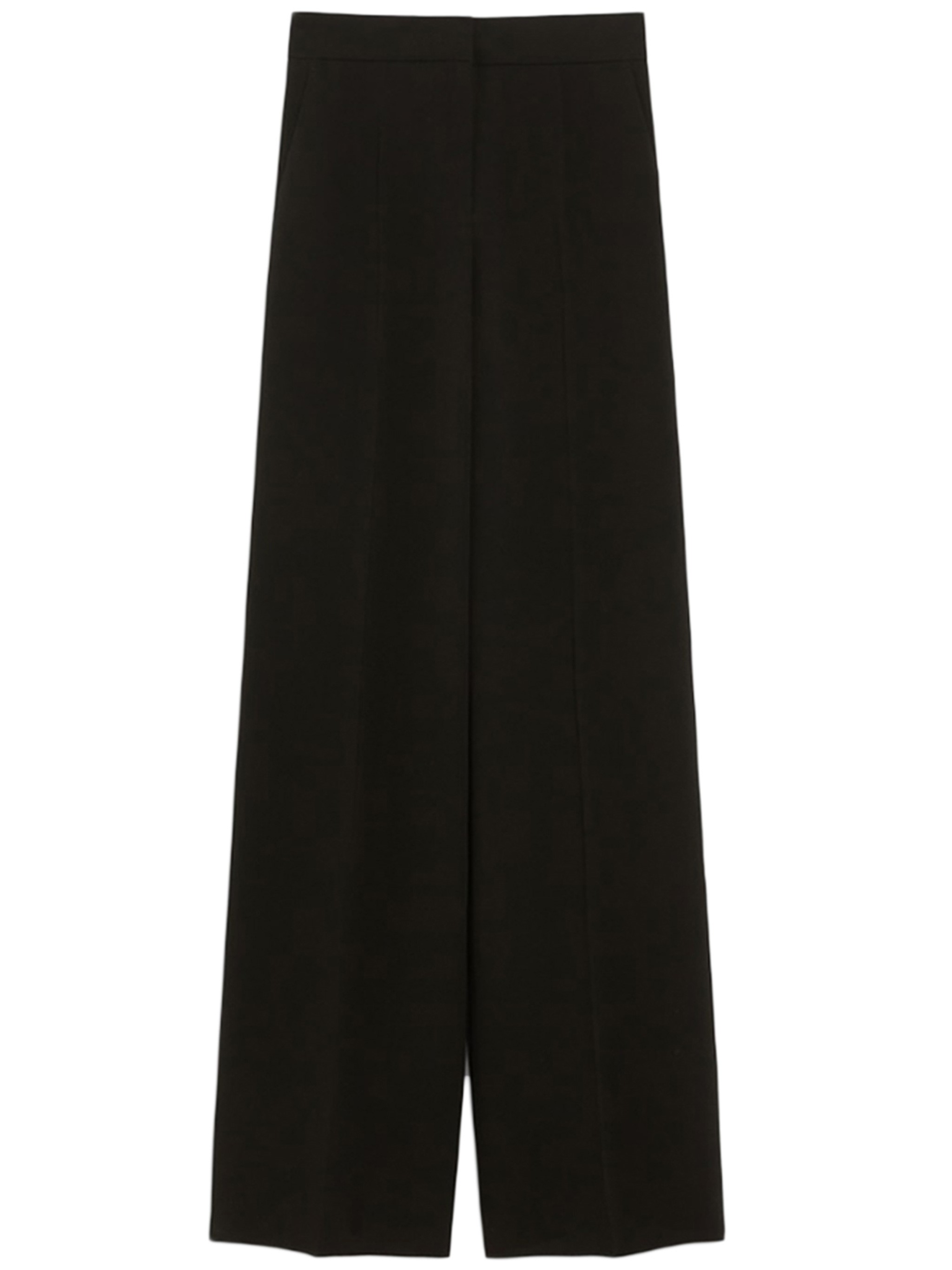 Max Mara Straight Leg Cady Trousers In Black
