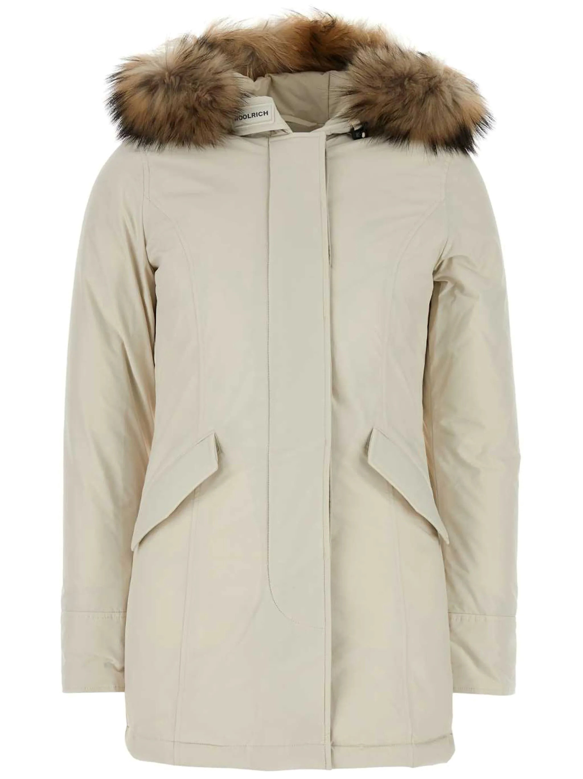 Woolrich Ivory Polyester Luxury Arctic Down Jacket In Neutral