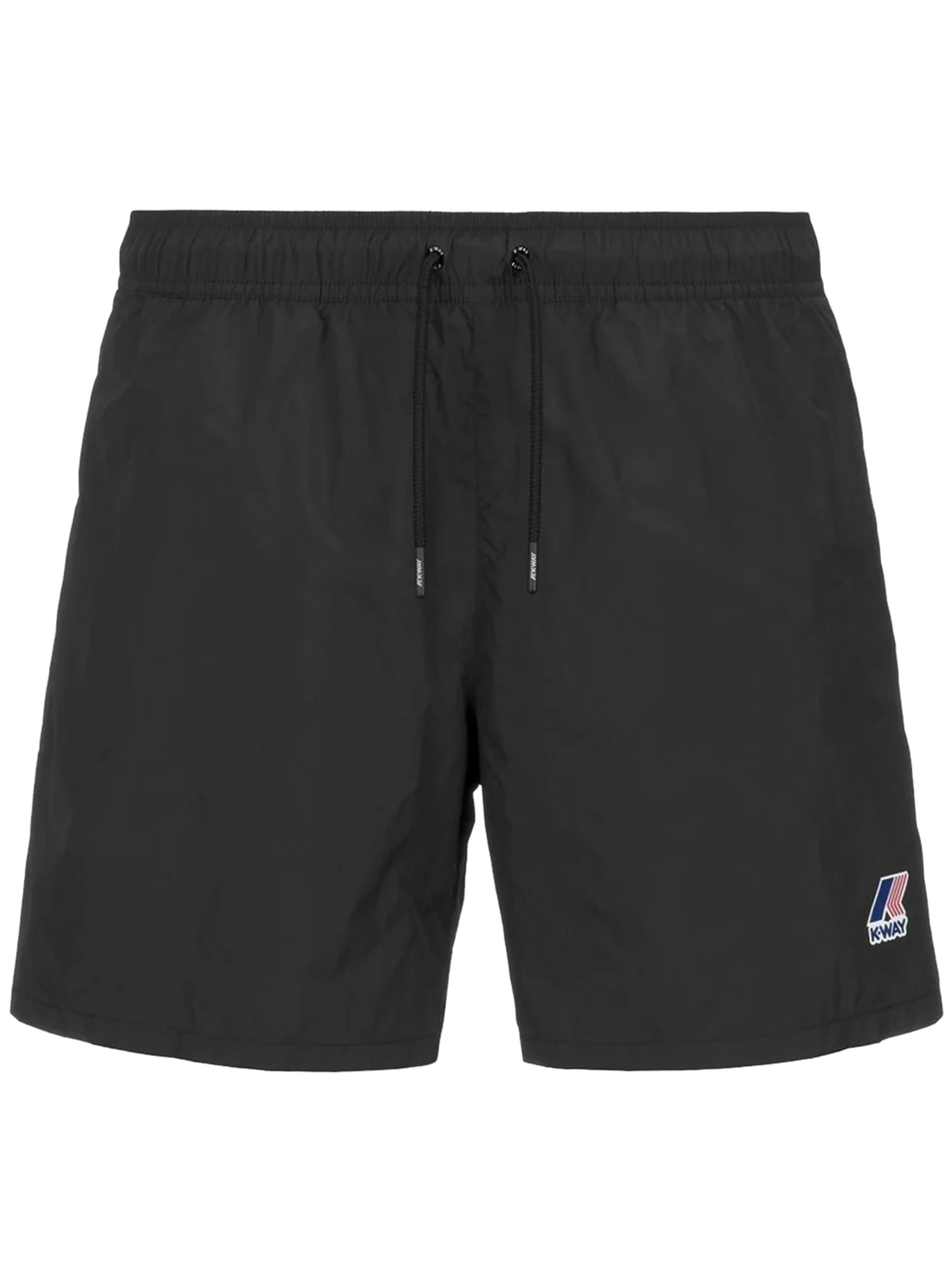 K-way Olivier Elastic Waistband Back Pocket Shorts In Black