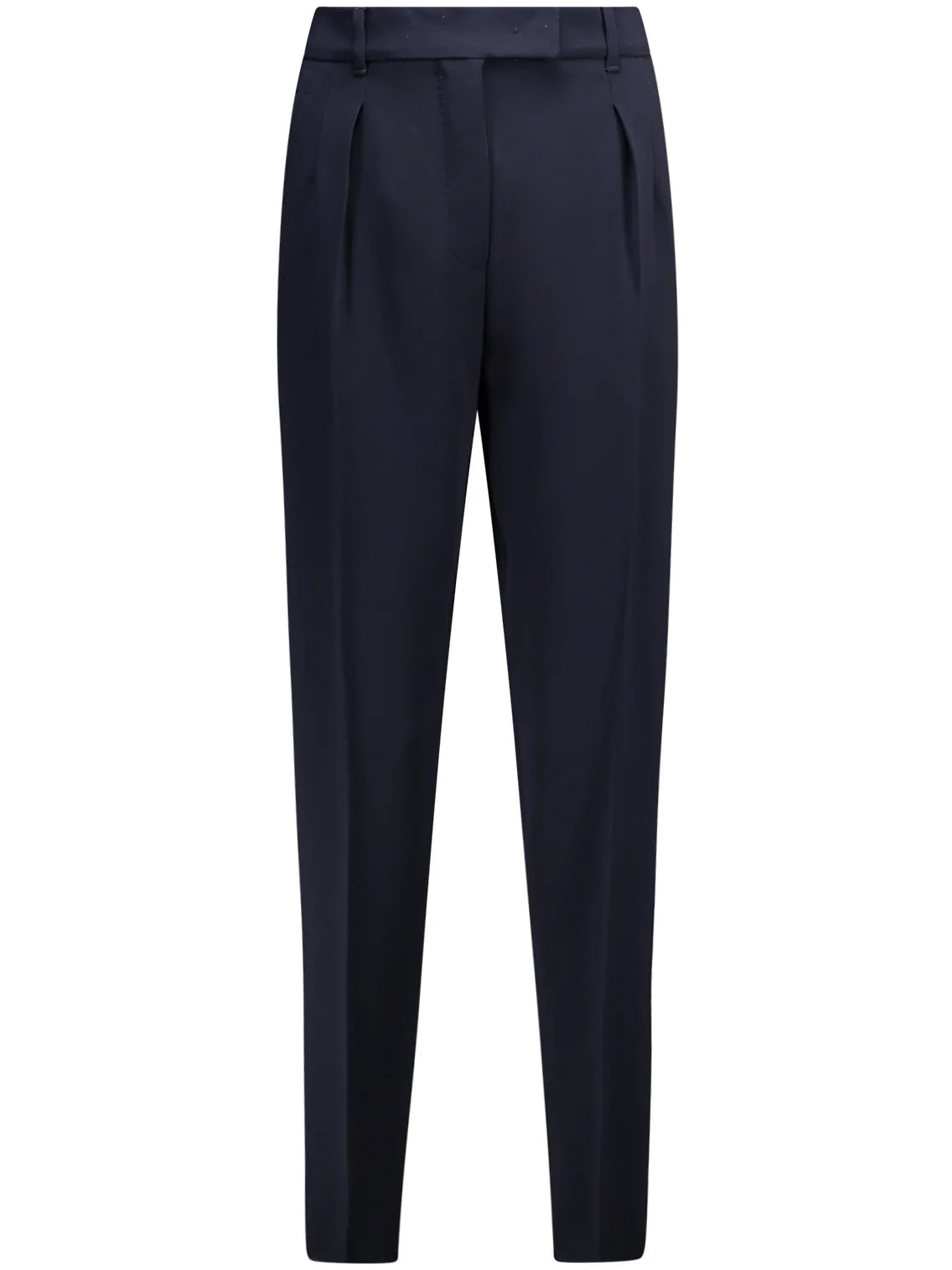 Max Mara Pressed-pleats Trousers In Black
