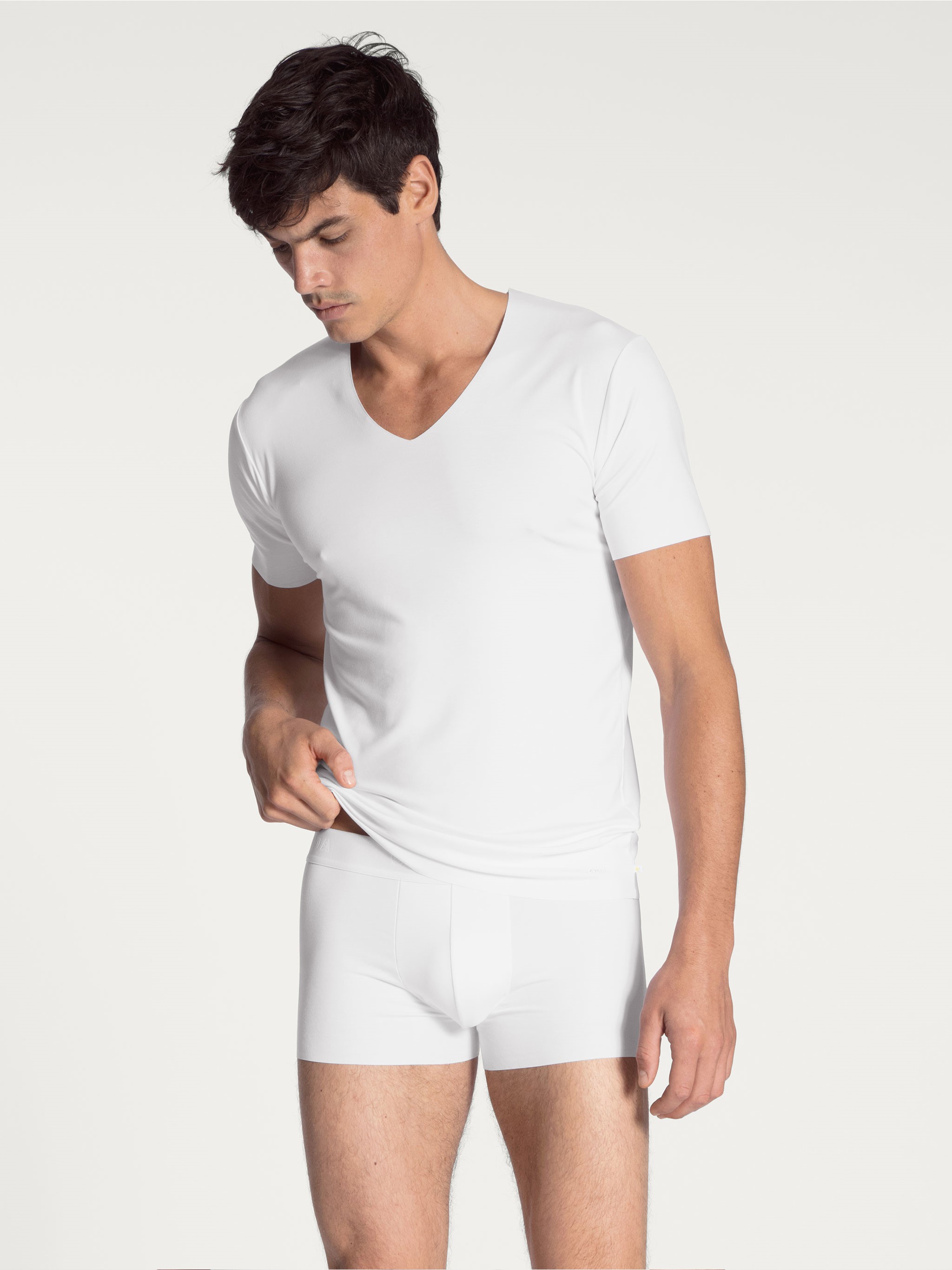 Calida V-neck Short-sleeve T-shirt In White