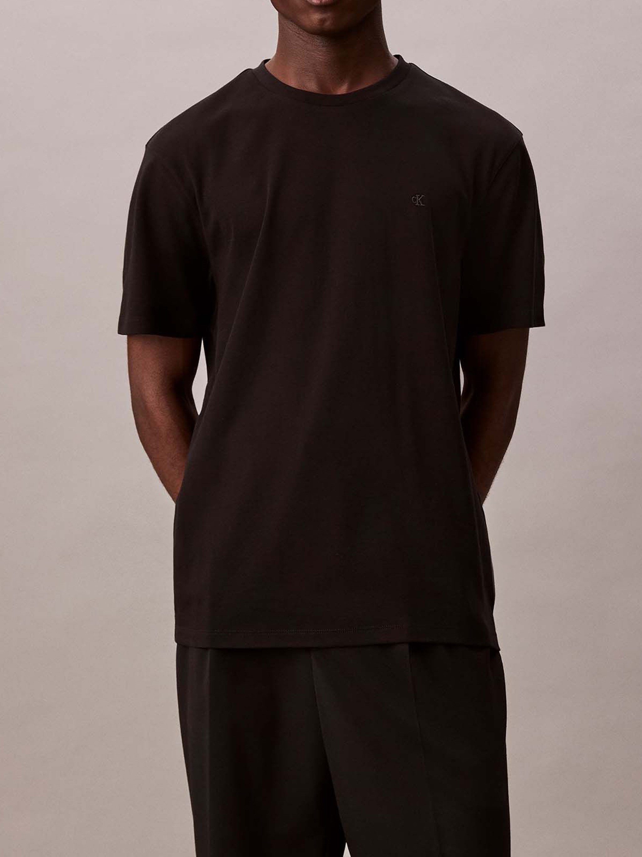 Calvin Klein Pima Cotton T-shirt In Brown