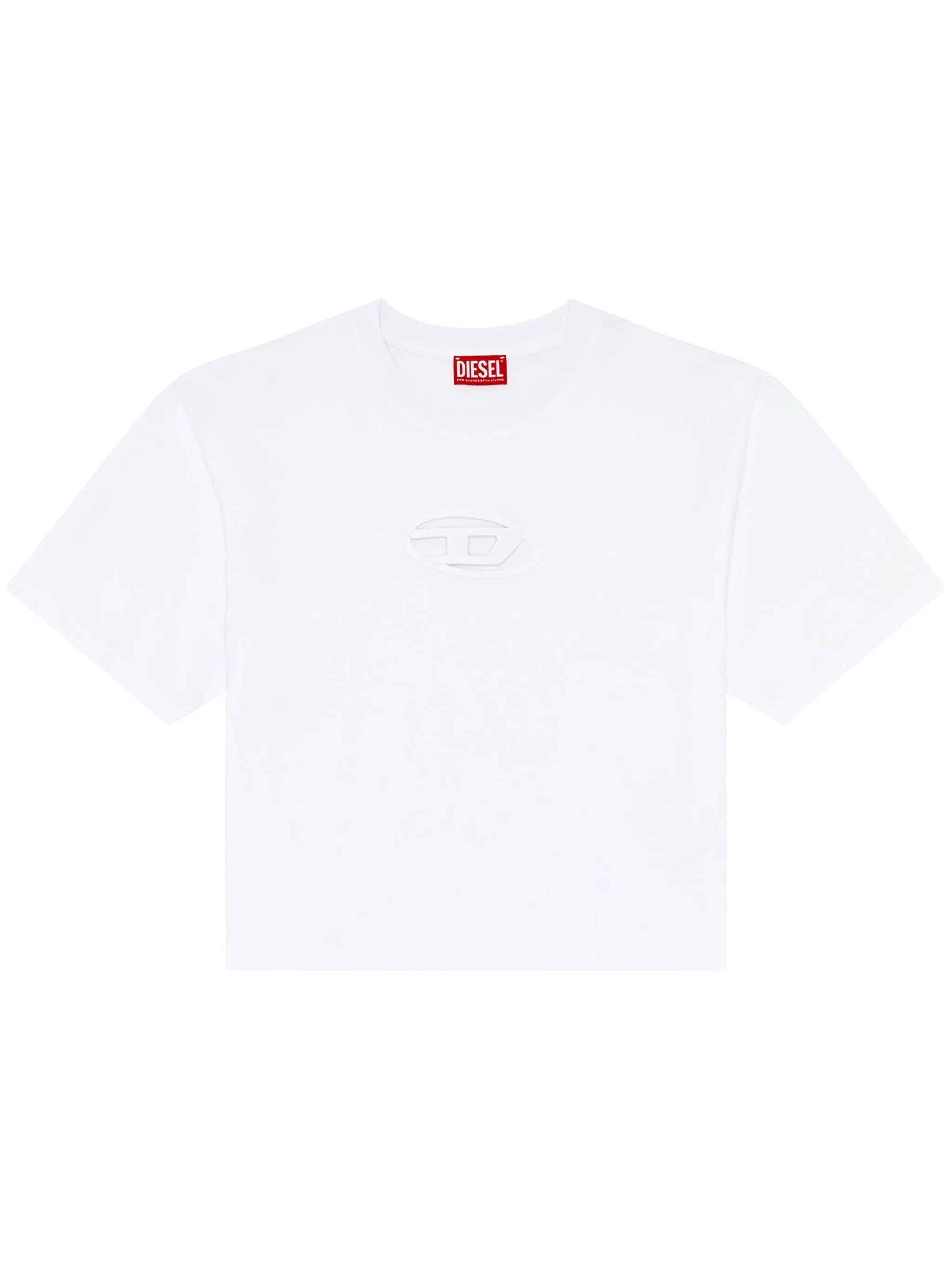 Diesel Women T-buxt-crop-out T-shirt In White