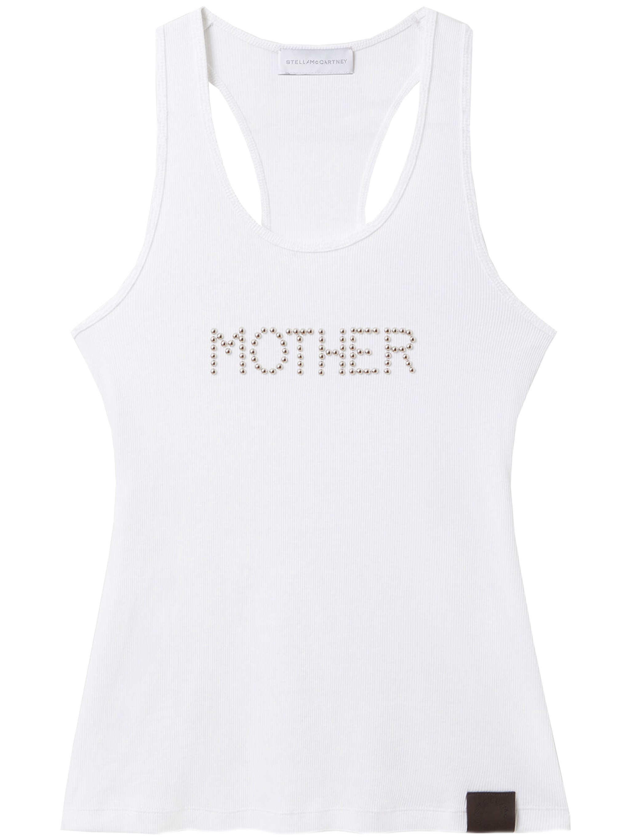 Stella Mccartney Studded Olympic Neck Top In White