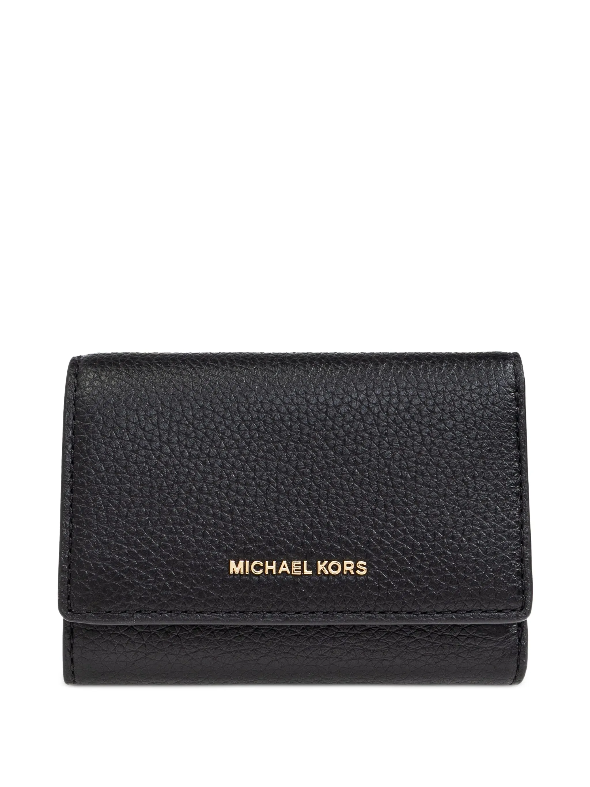 Michael Kors Textured Leather Wallet And Cardholder In Black