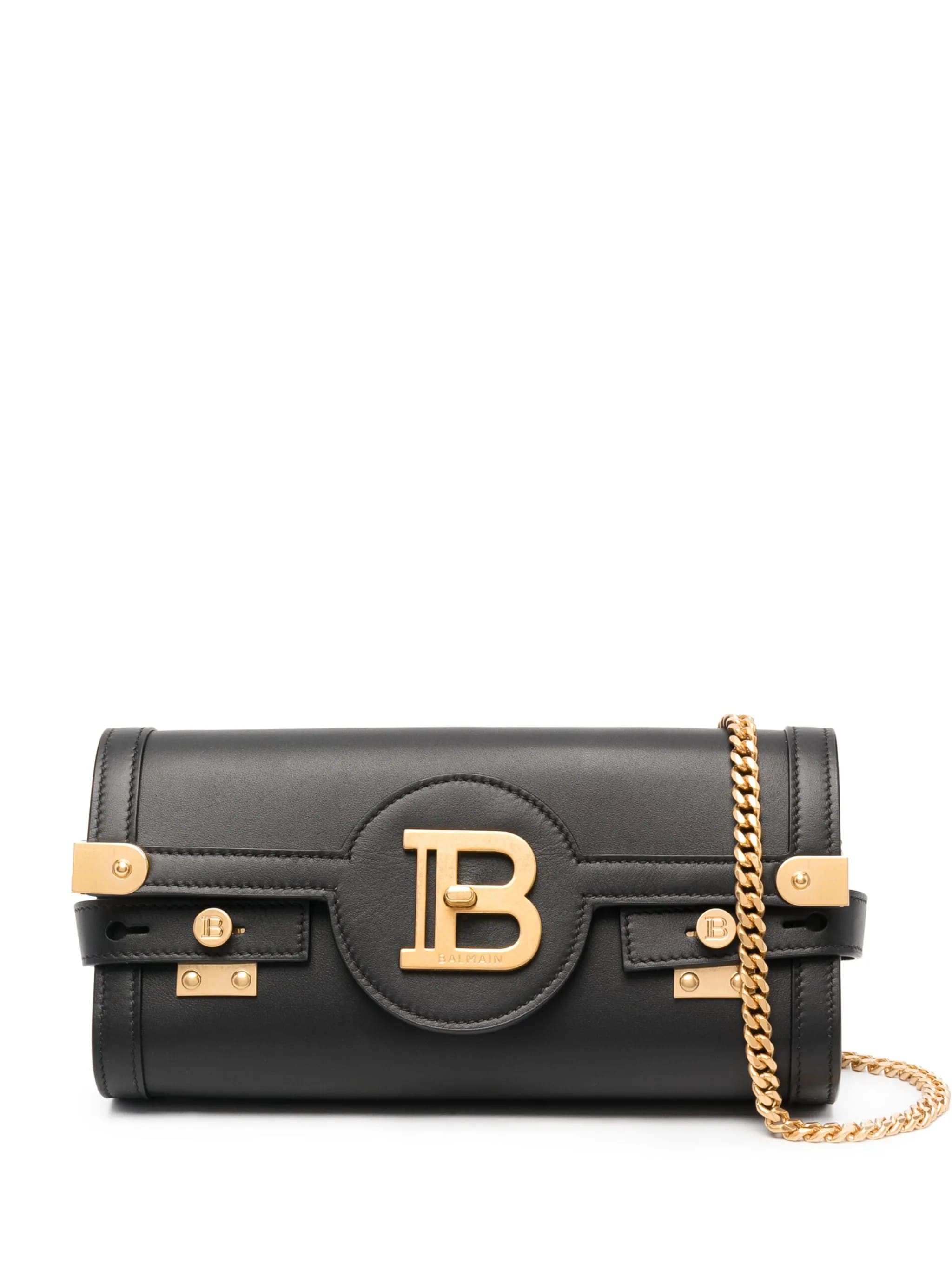 Balmain Pochette B-buzz 23 In Pelle Di Vitello In Black