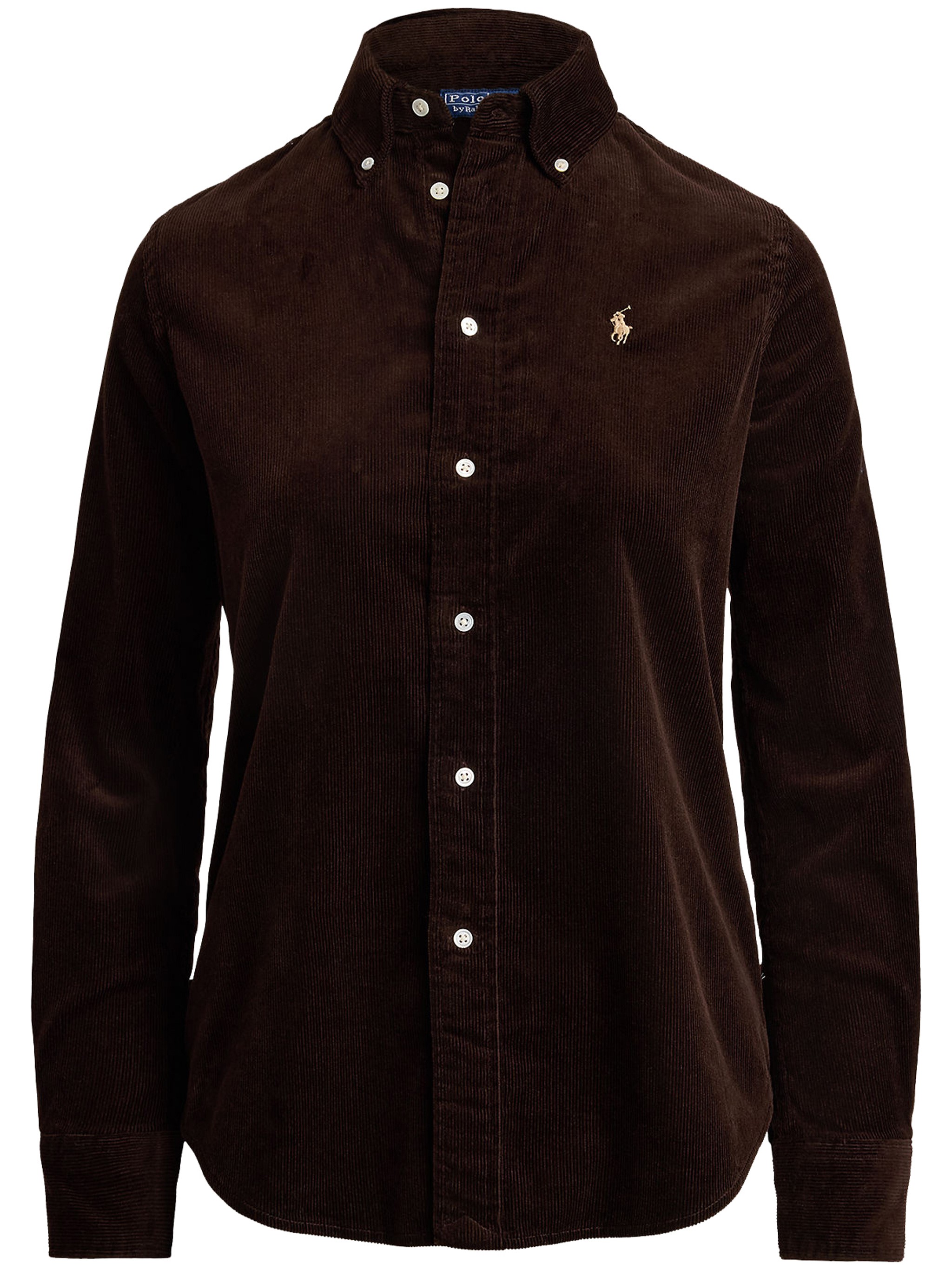 Polo Ralph Lauren Button Front Shirt In Brown
