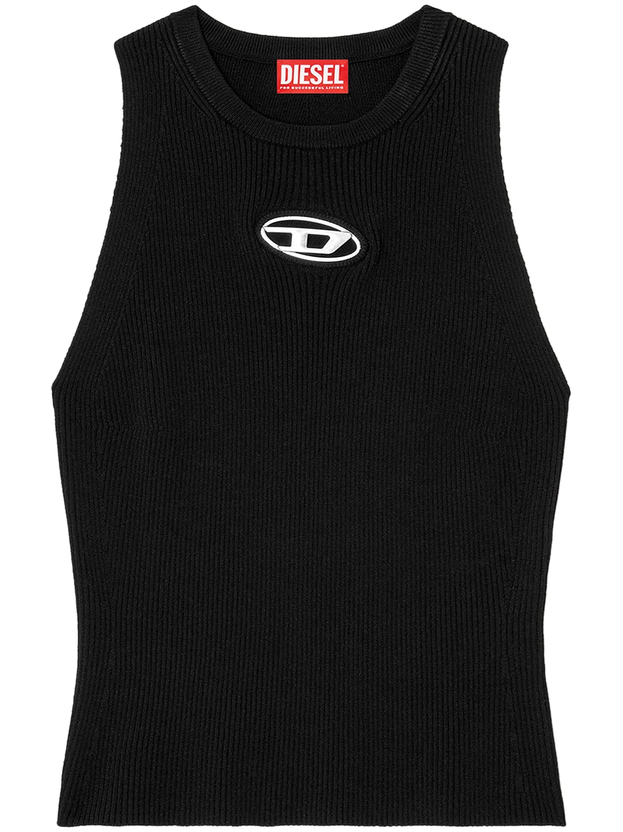Diesel Women Oval-d Tank Top In Black
