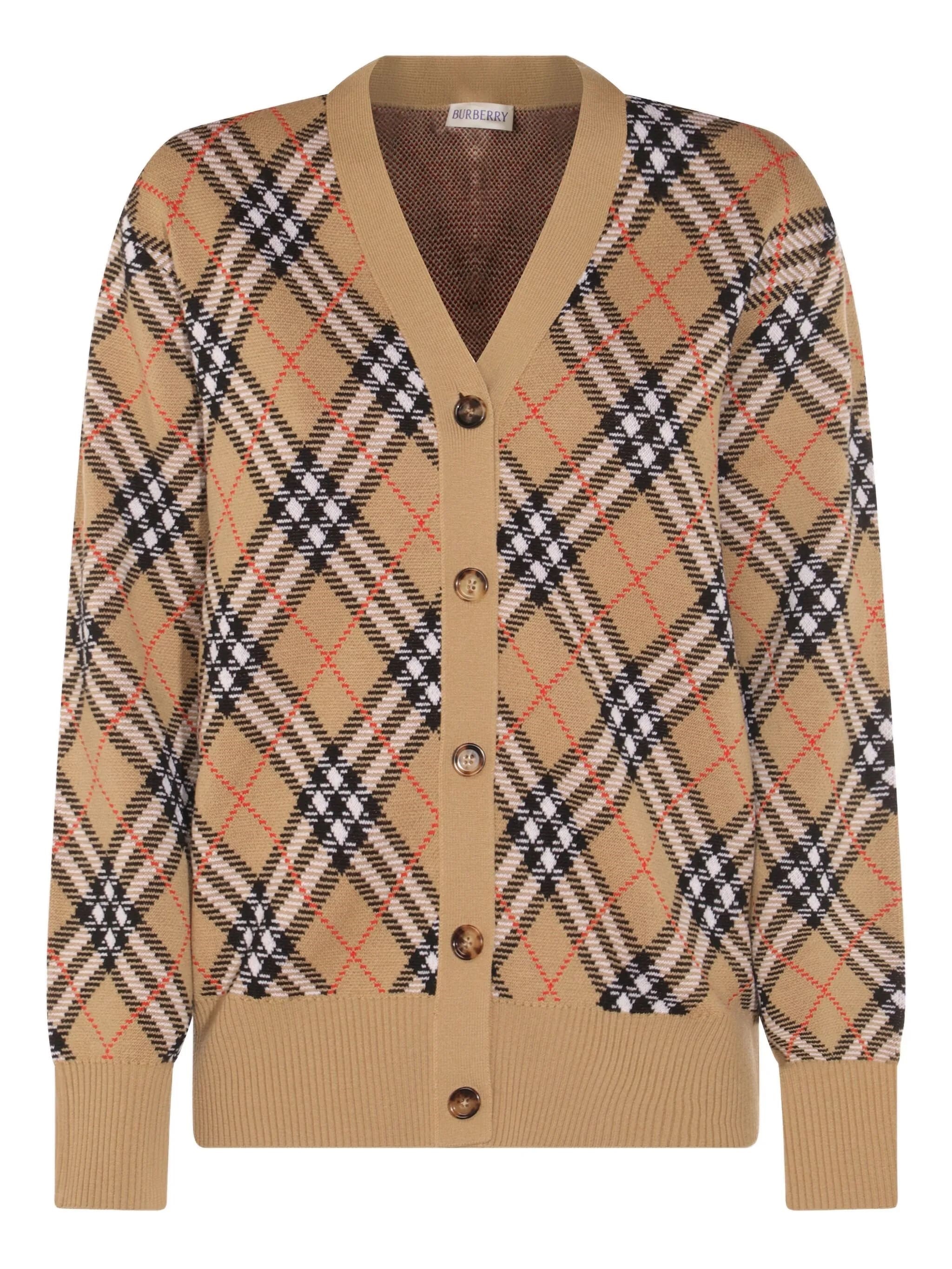 Burberry Cardigan In Brown