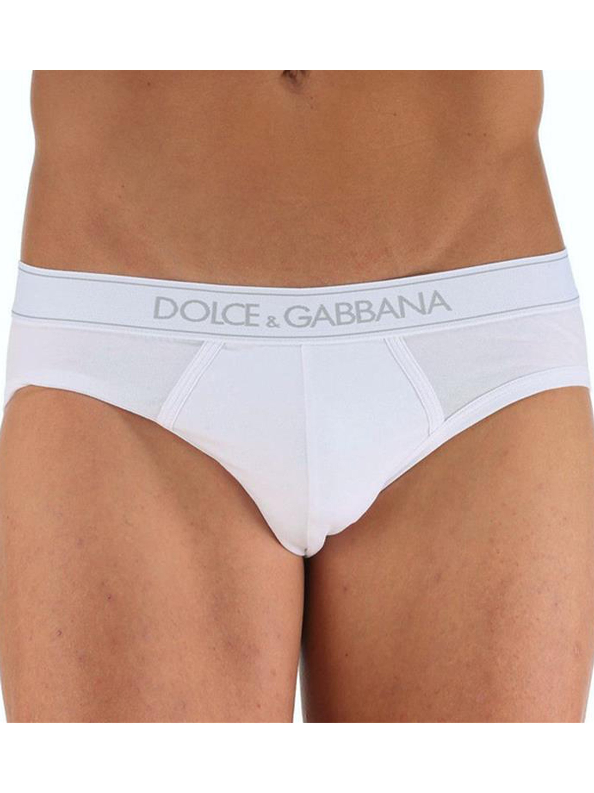Dolce & Gabbana Midi Brief In Gray