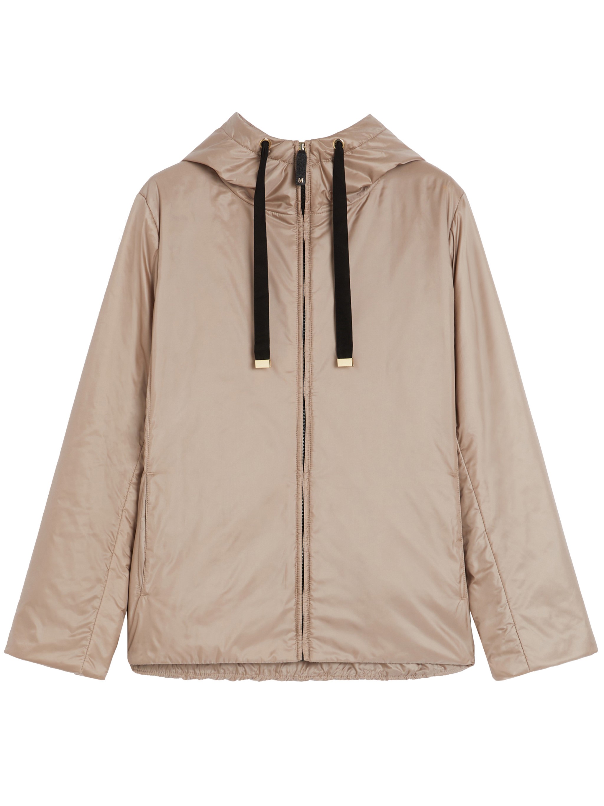 Max Mara The Cube Giacca Imbottita Con Cappuccio In Tela Antigoccia In Neutral