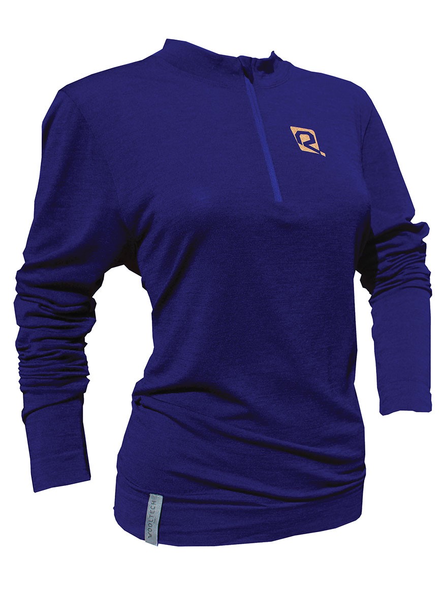 Riday Long Sleeve T-shirt With Zip In Blue