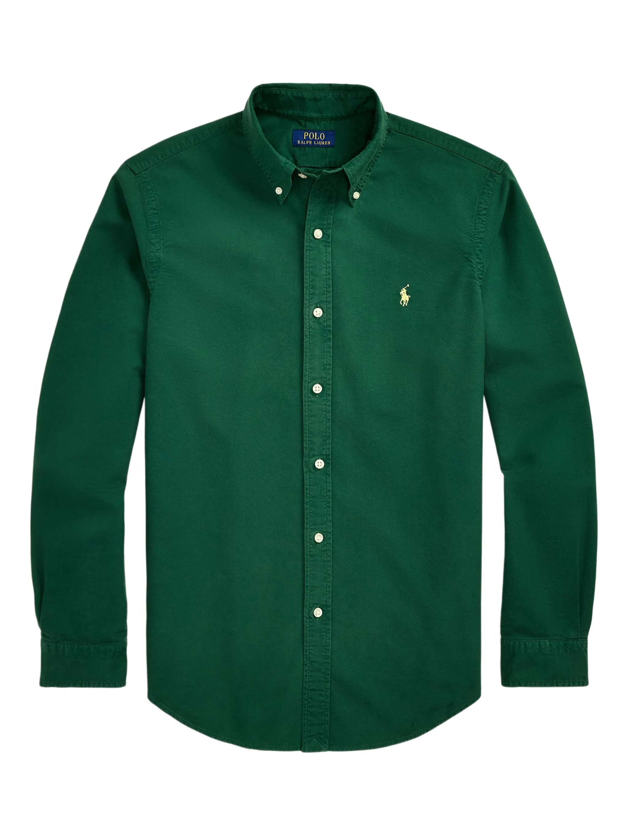 Polo Ralph Lauren Long Sleeve Cotton Shirt In Green