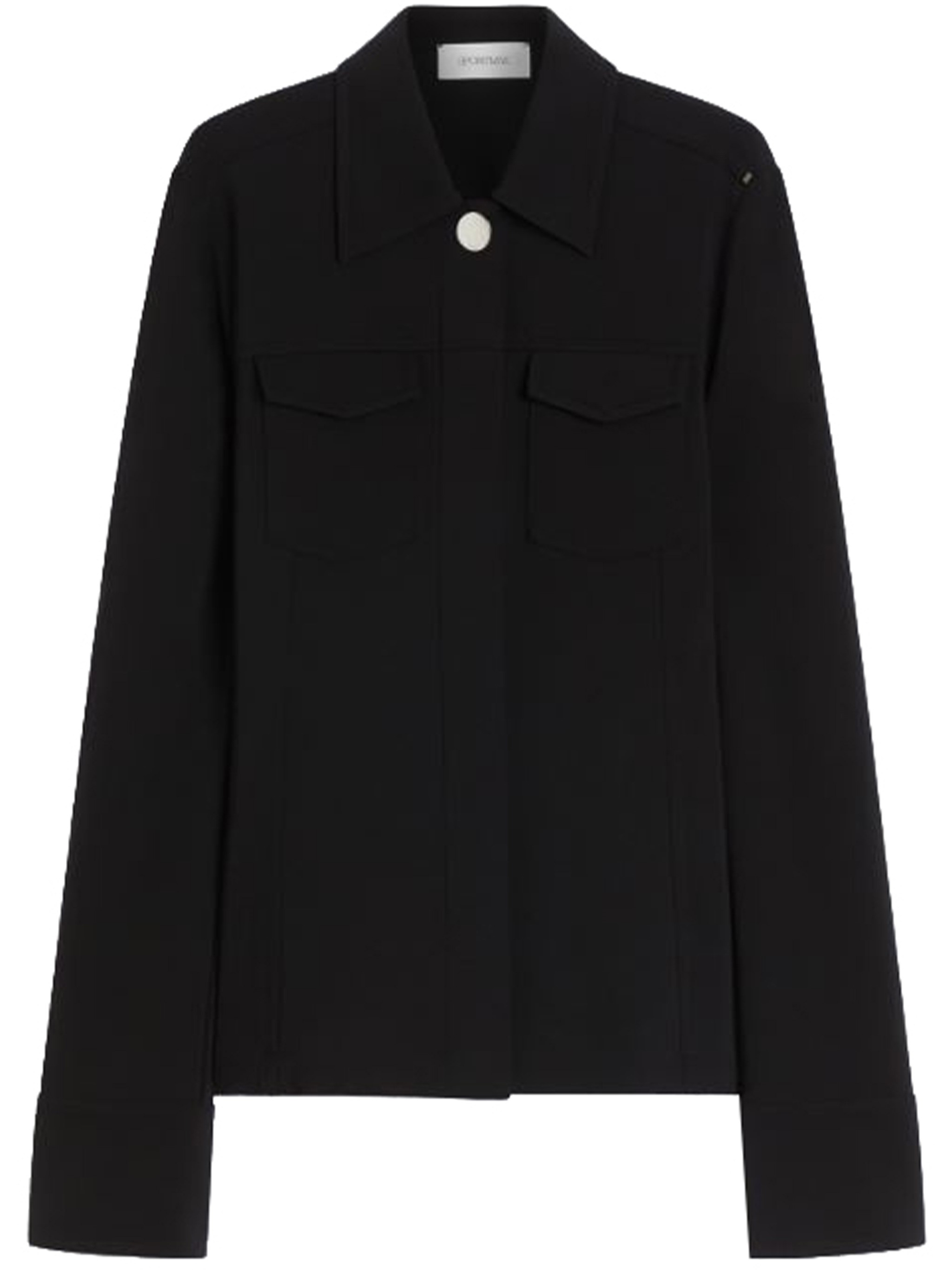 Sportmax Crepe Fabric Jacket In Black