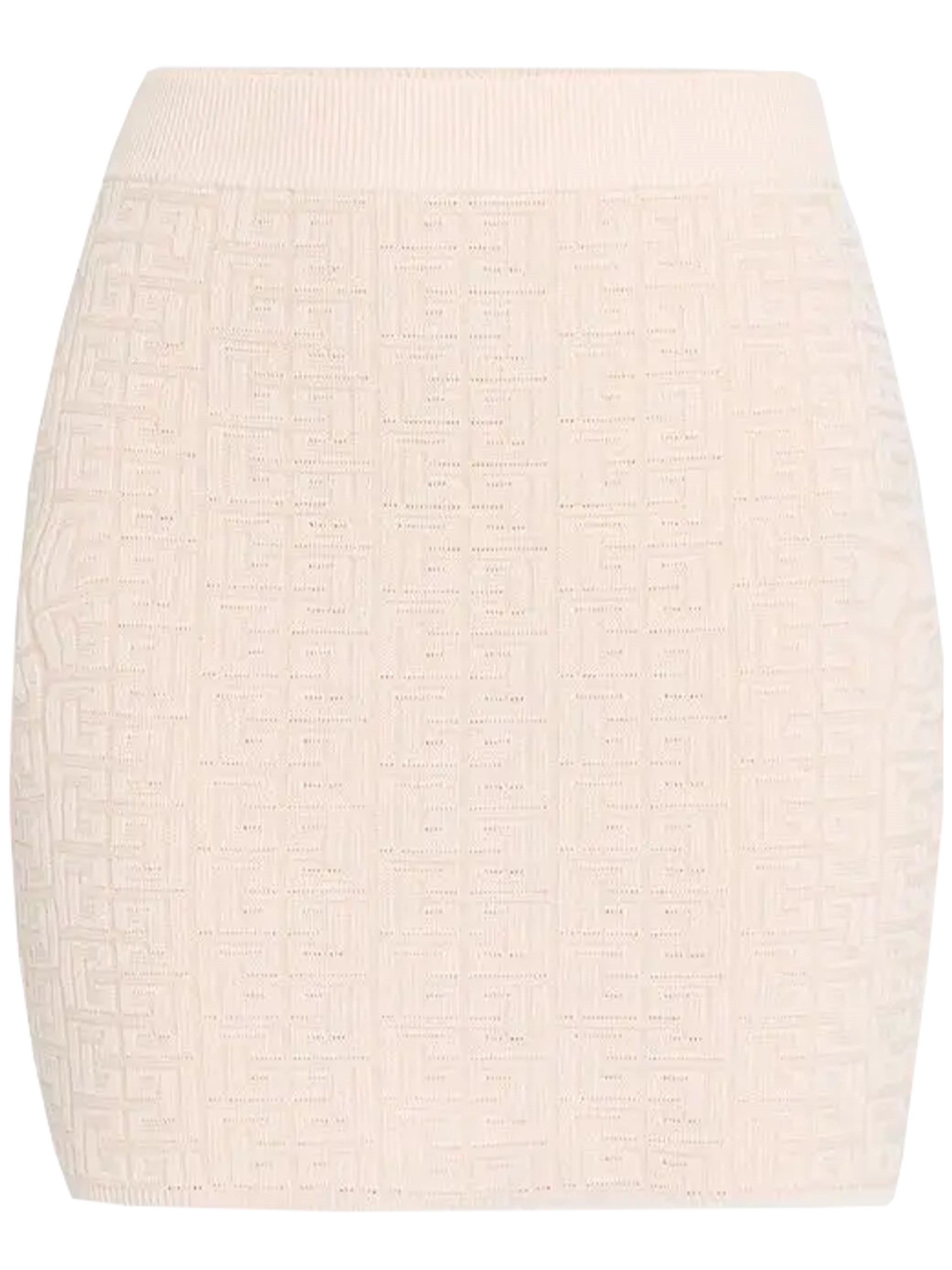 Balmain Short Glossy Knit Skirt In Pink