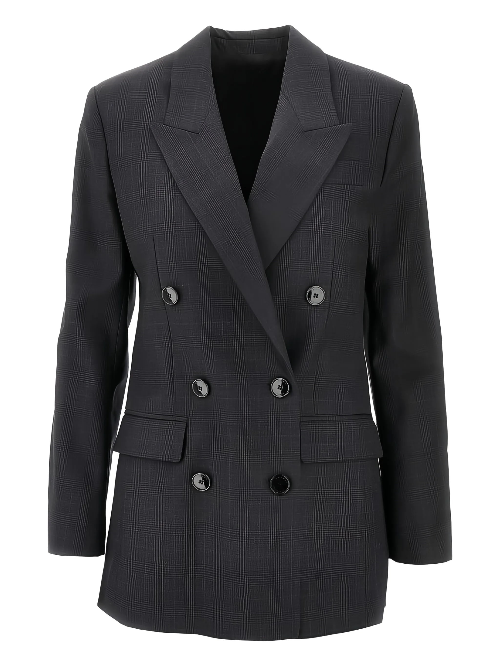 Isabel Marant Jevima Jacket Double-breasted Notched Lapels In Black