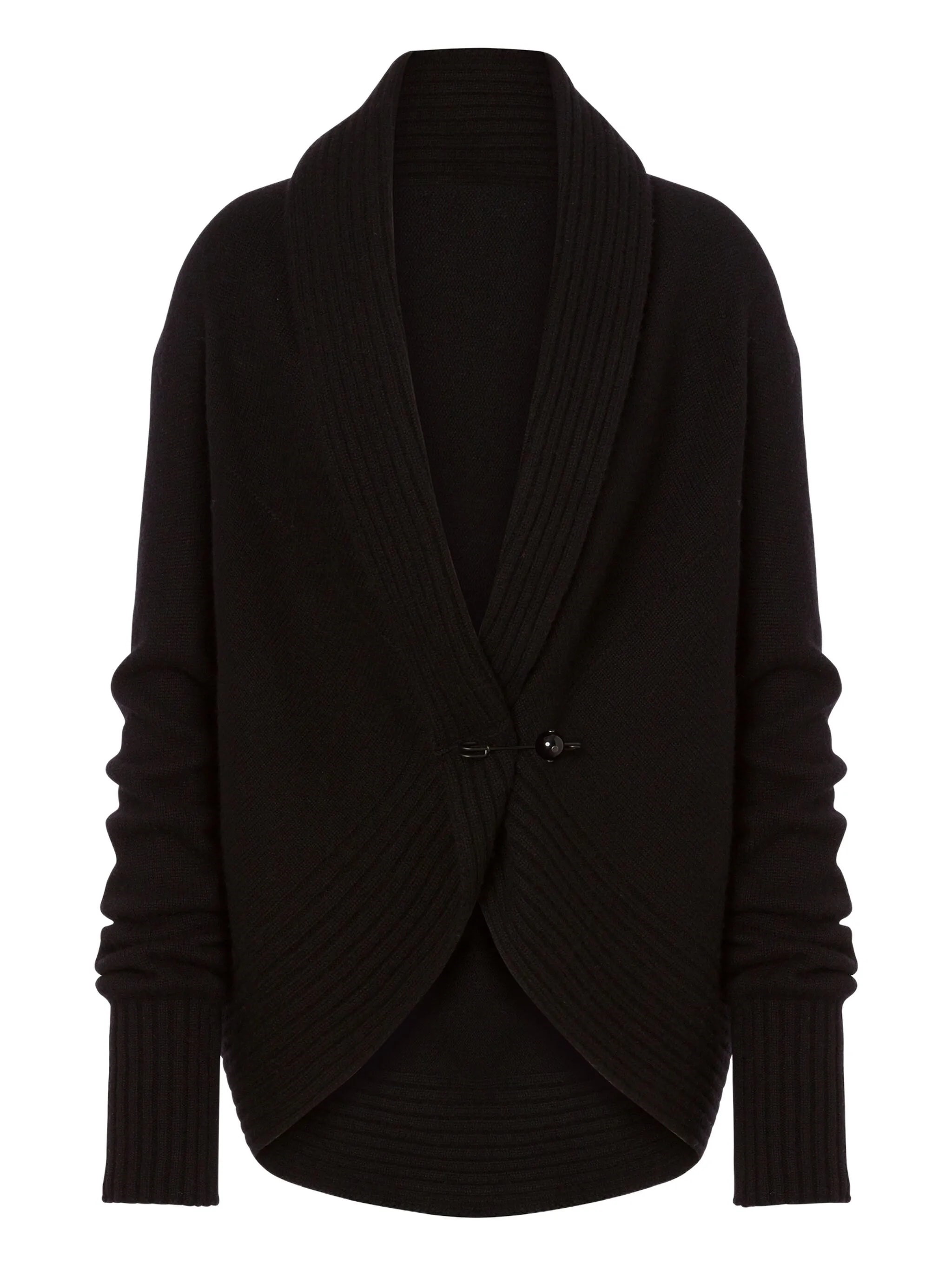 Alberta Ferretti Knitwear With Lace Detail And Shawl Collar In Black