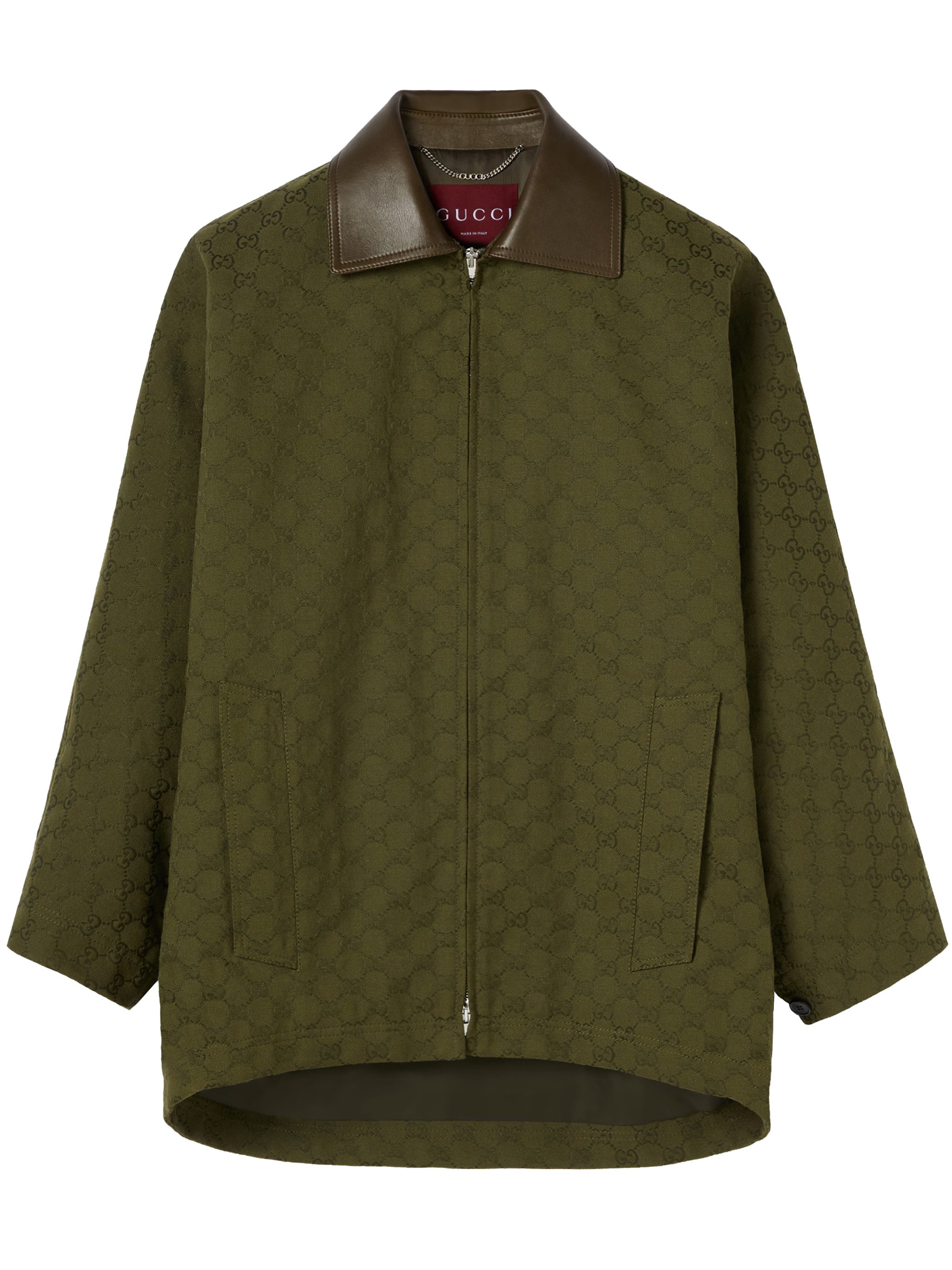 Gucci Padded Bomber In Green