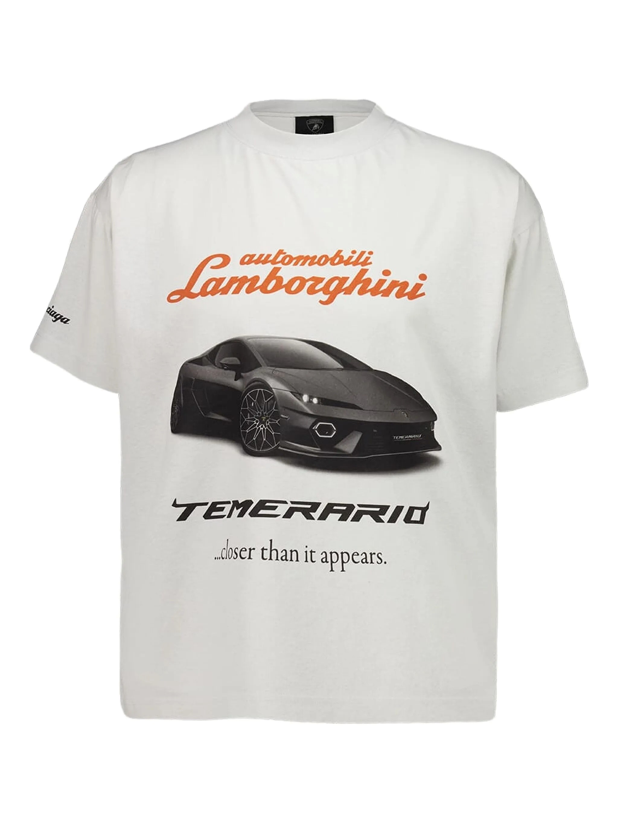 Balenciaga Automobili Lamborghini Cotton T-shirt In White