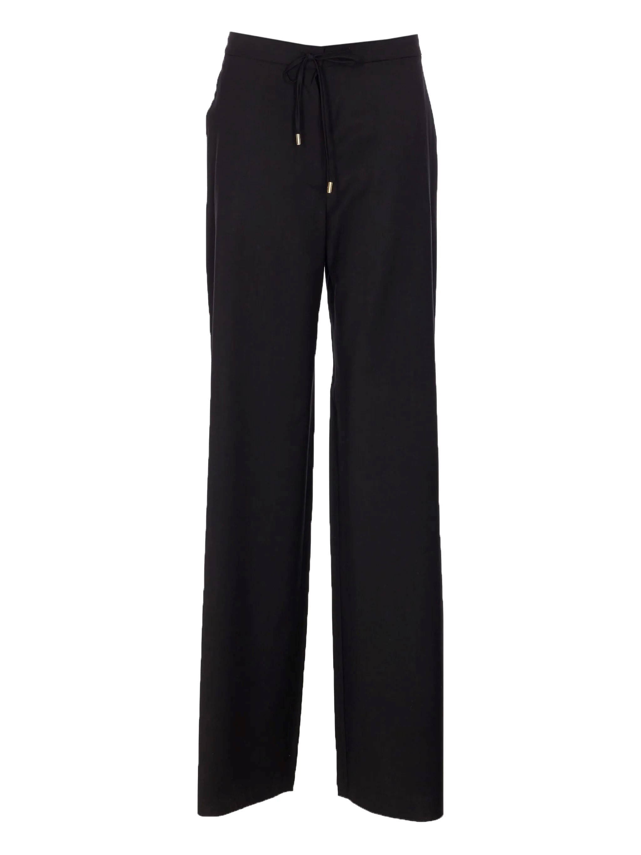 Max Mara Berard Wool Drawstring Trousers By In Black
