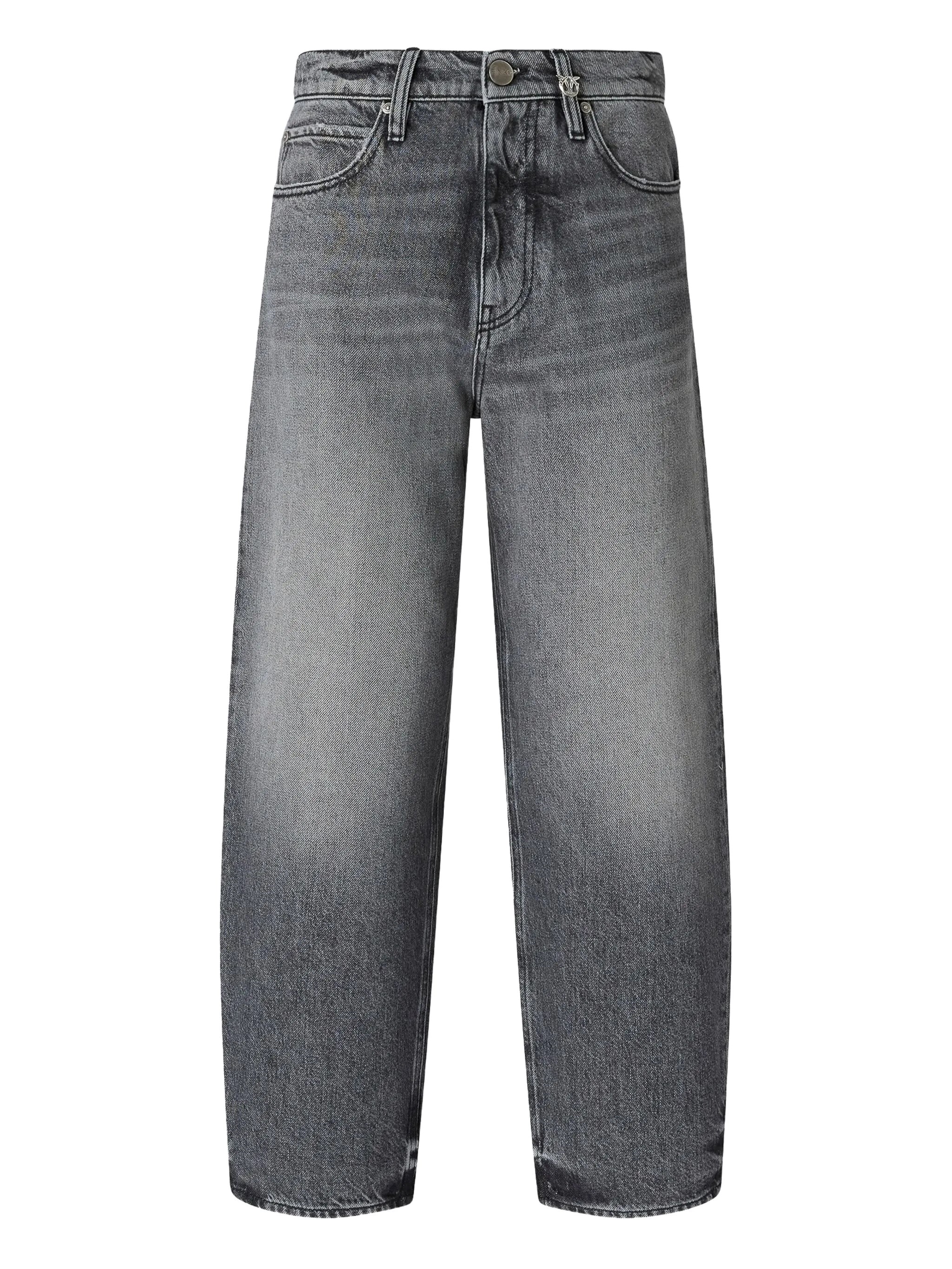 Pinko Estelle Egg Belt Loops Trousers In Gray