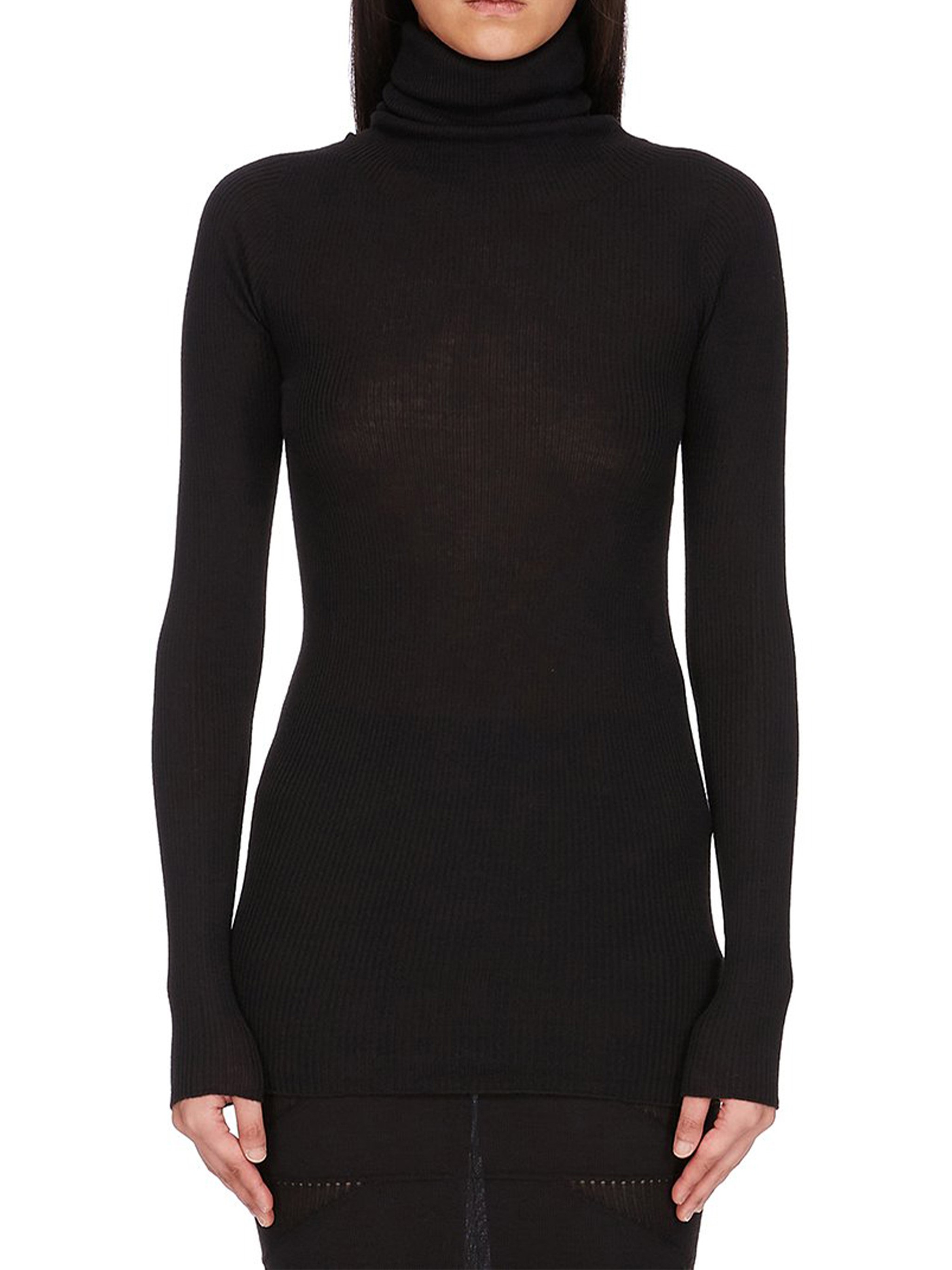 Rick Owens Ribbed Tube In Black