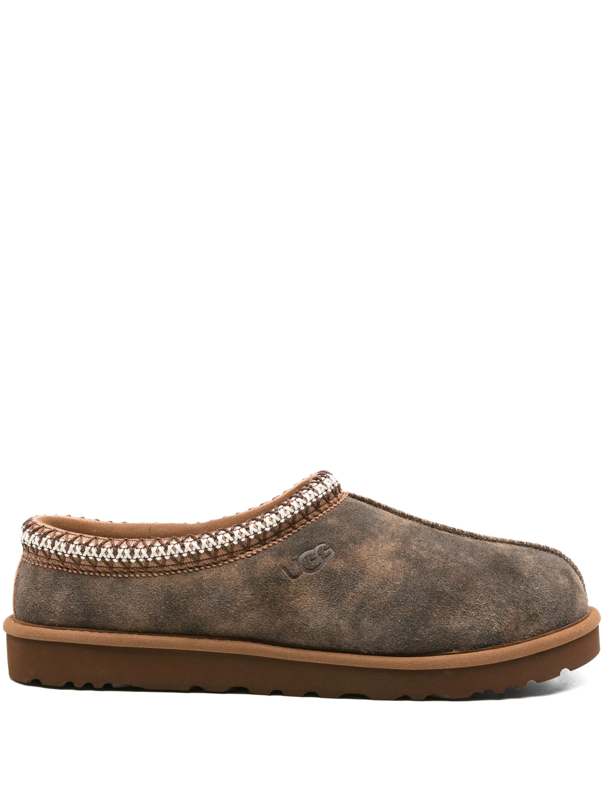 Ugg Suede Slip-on Sabot With Braid Detail In Brown