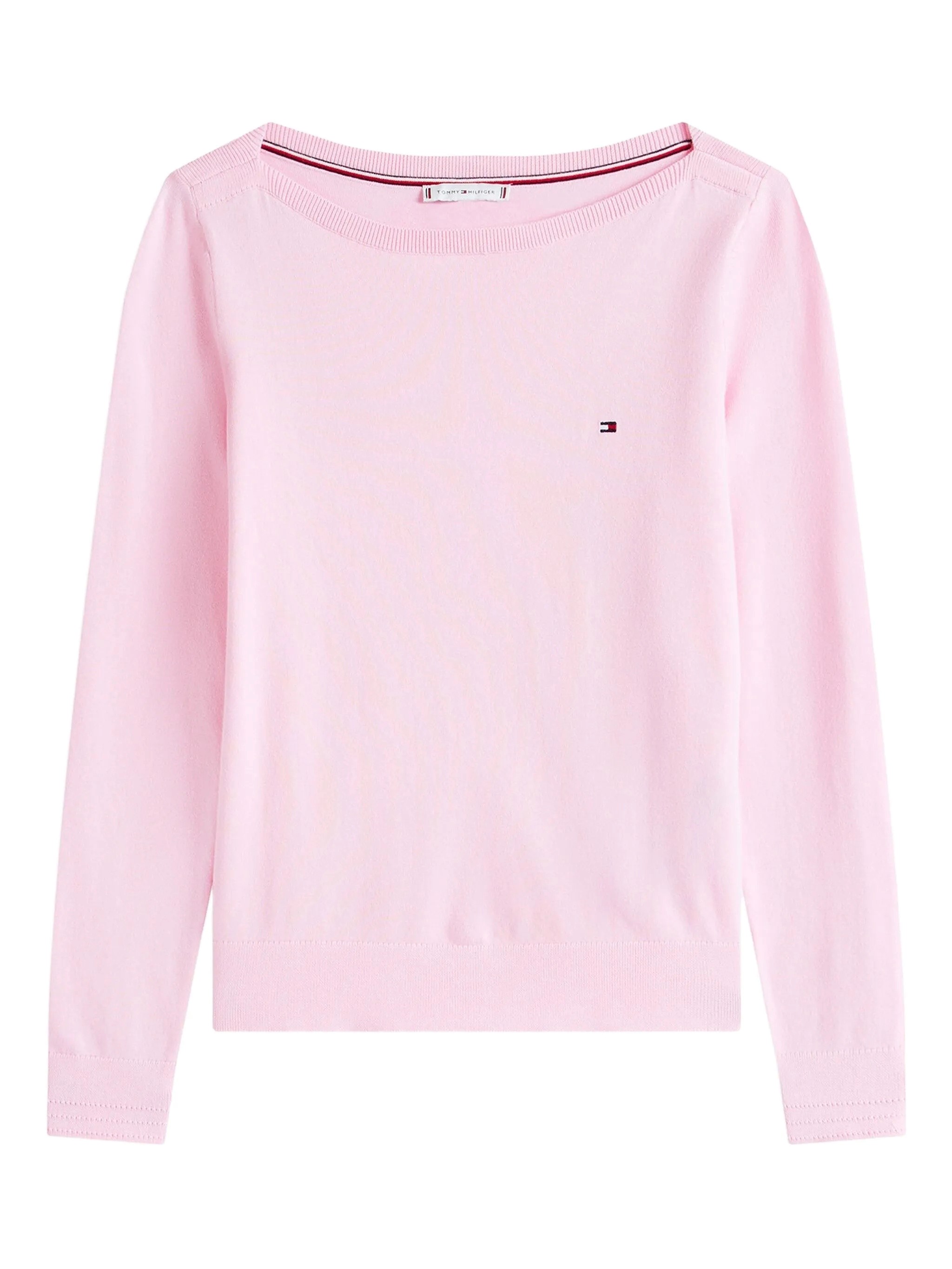 Tommy Hilfiger Pink Long Sleve T-shirt With Logo. In Pink