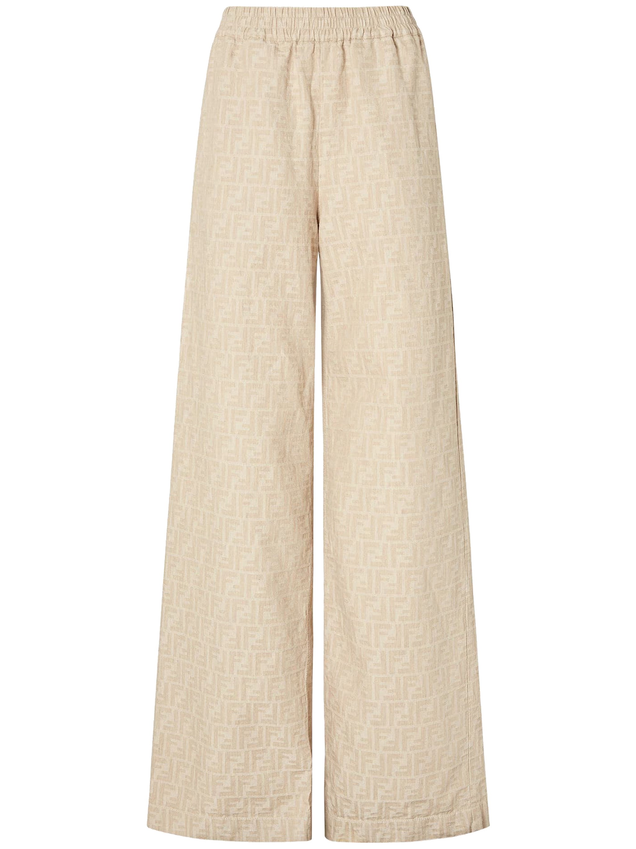 Fendi Chambray Pants In Neutral