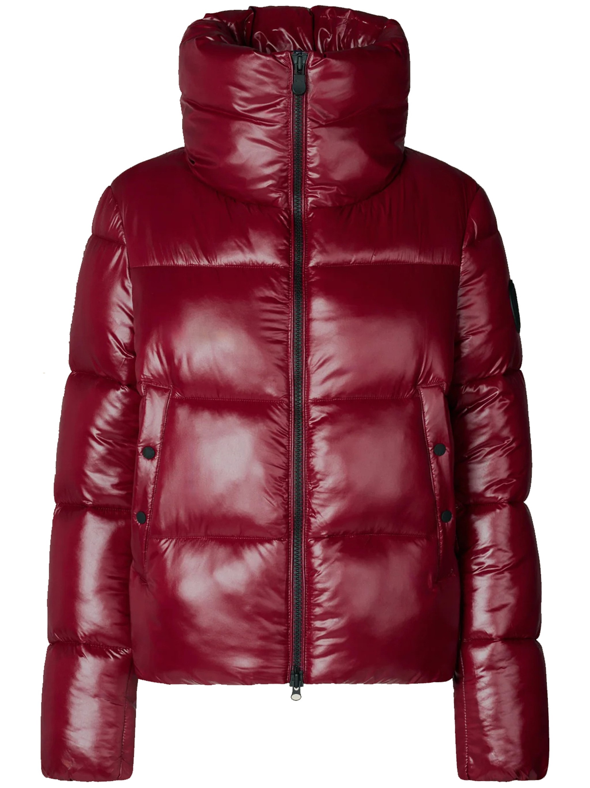 Save The Duck Logo-patch Padded Jacket In Red