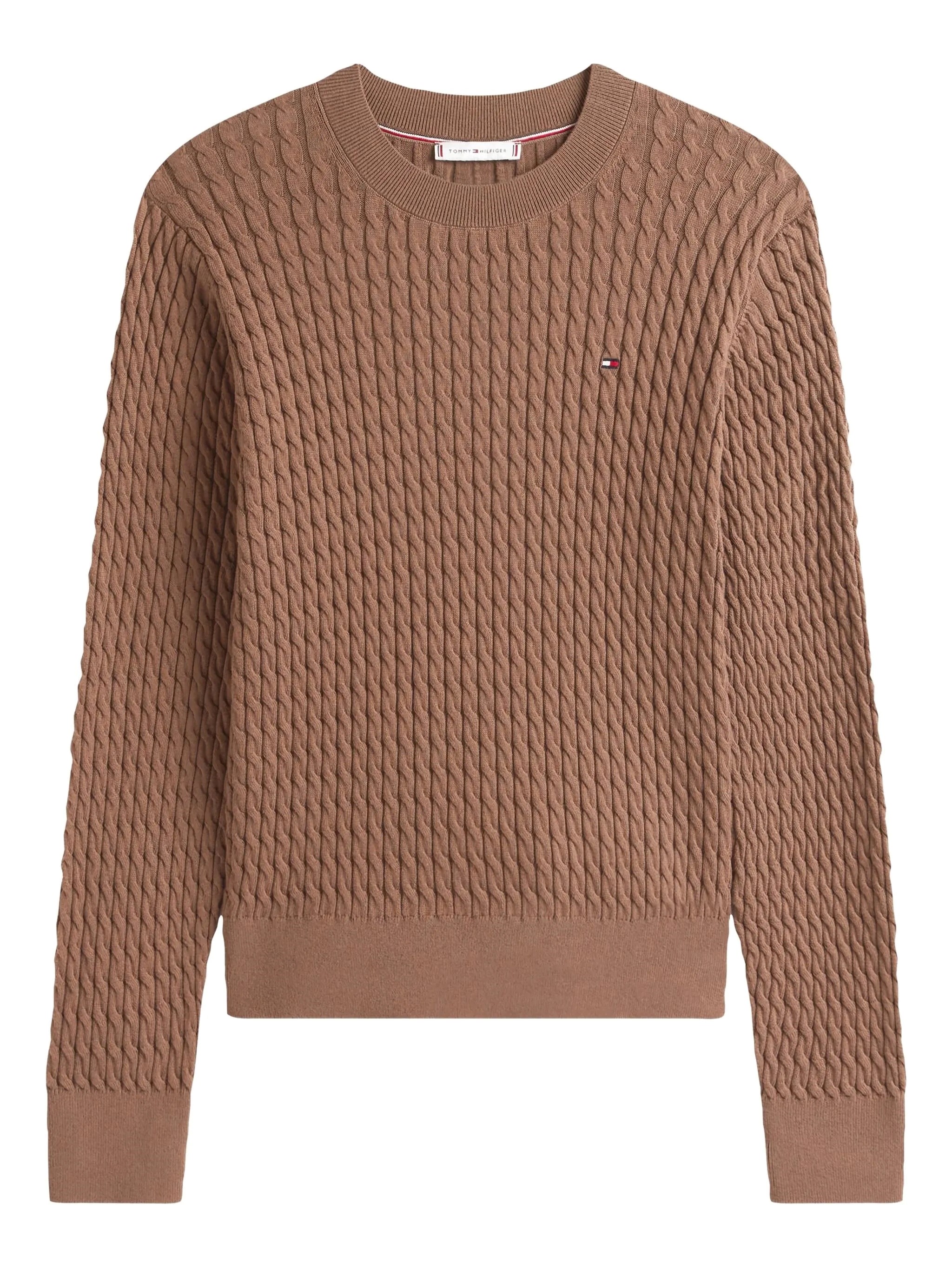 Tommy Hilfiger Chocolate-coloured Knitted Jersey In Brown