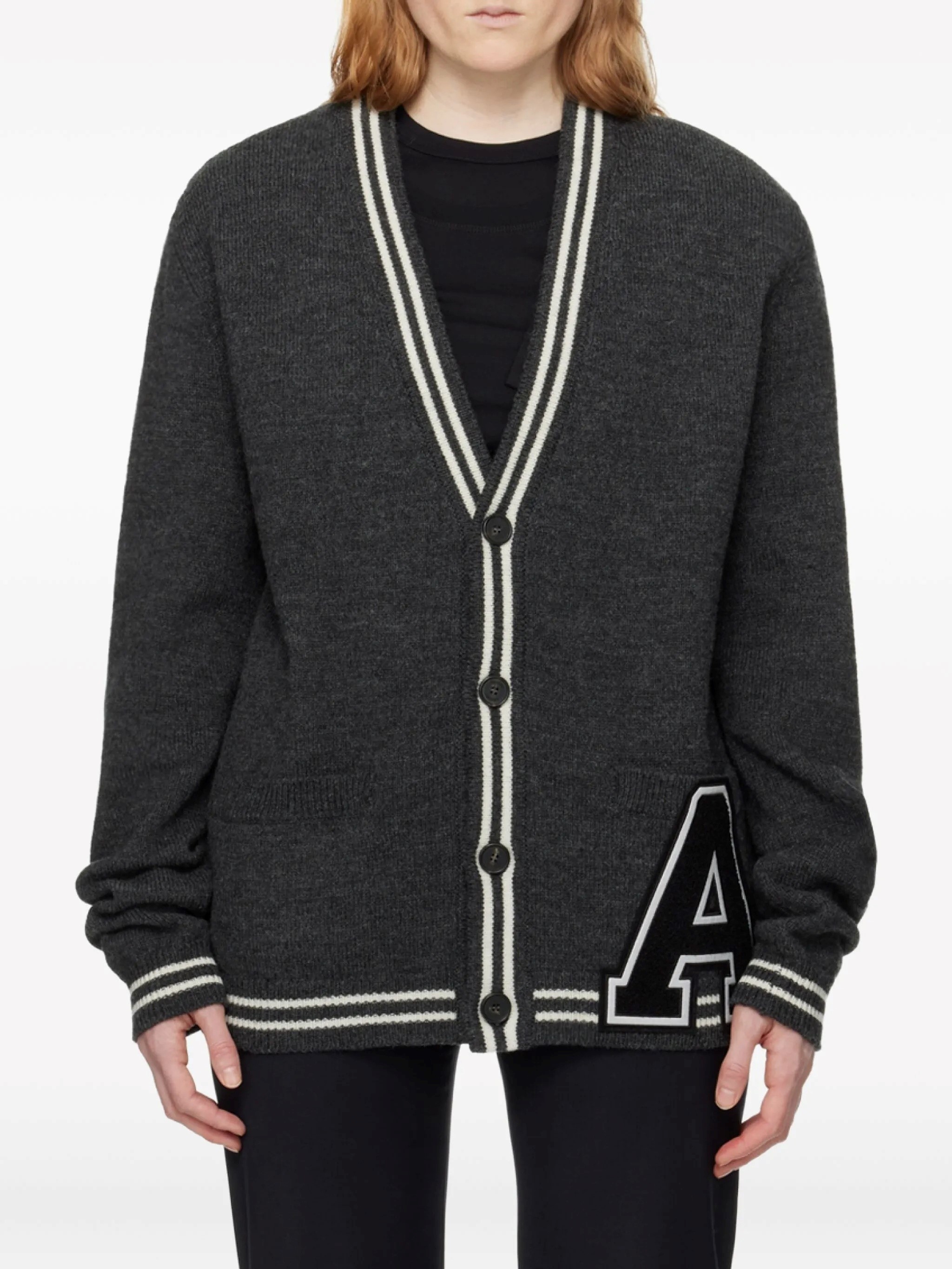 Ambush A Patch Knit Cardigan Clothing In Black