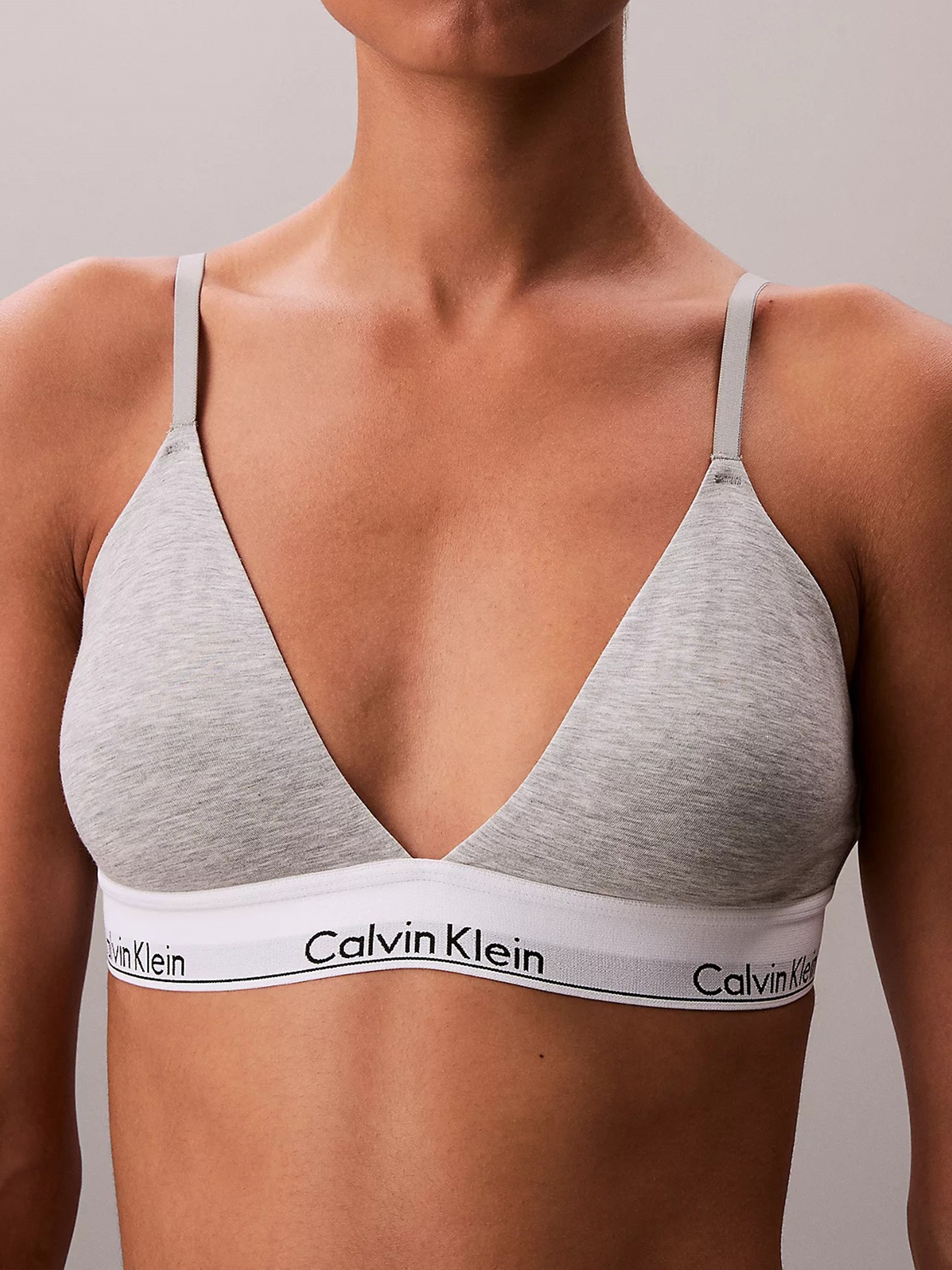 Calvin Klein Lightly Lined Triangle In Gray