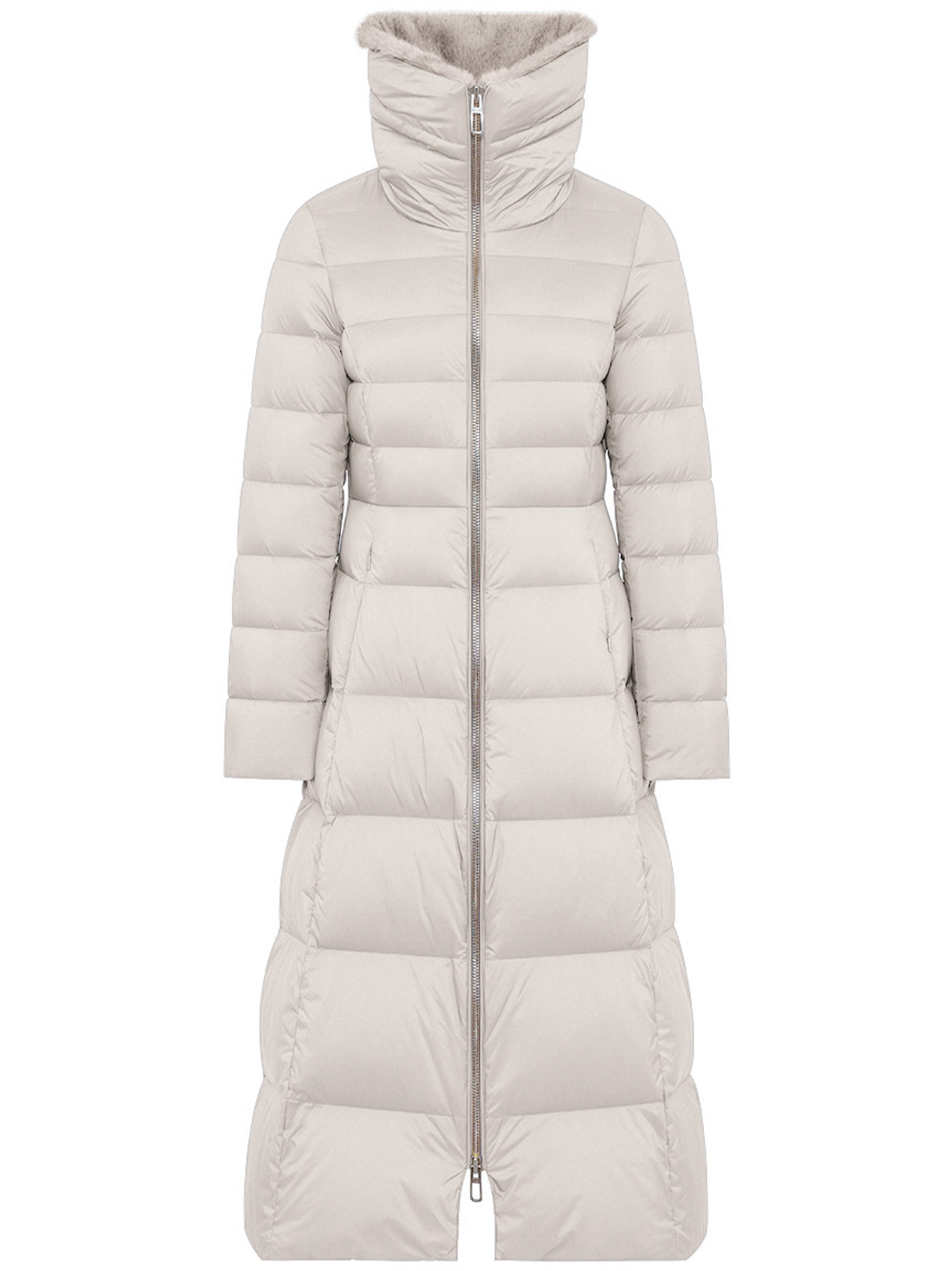 Duno Quilted Down Jacket With Raised Collar In Neutral