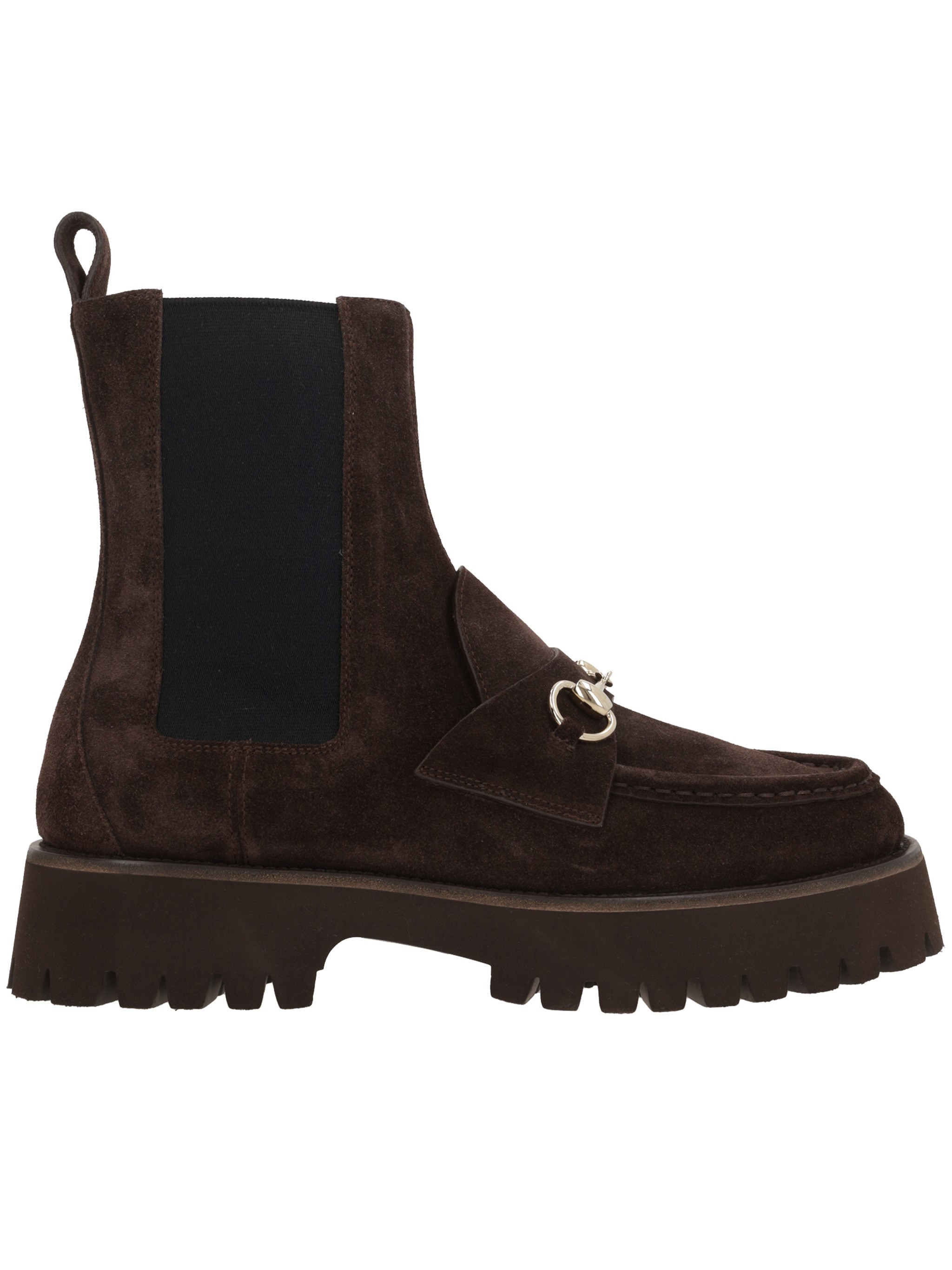 Gucci Buckle Bootie In Brown