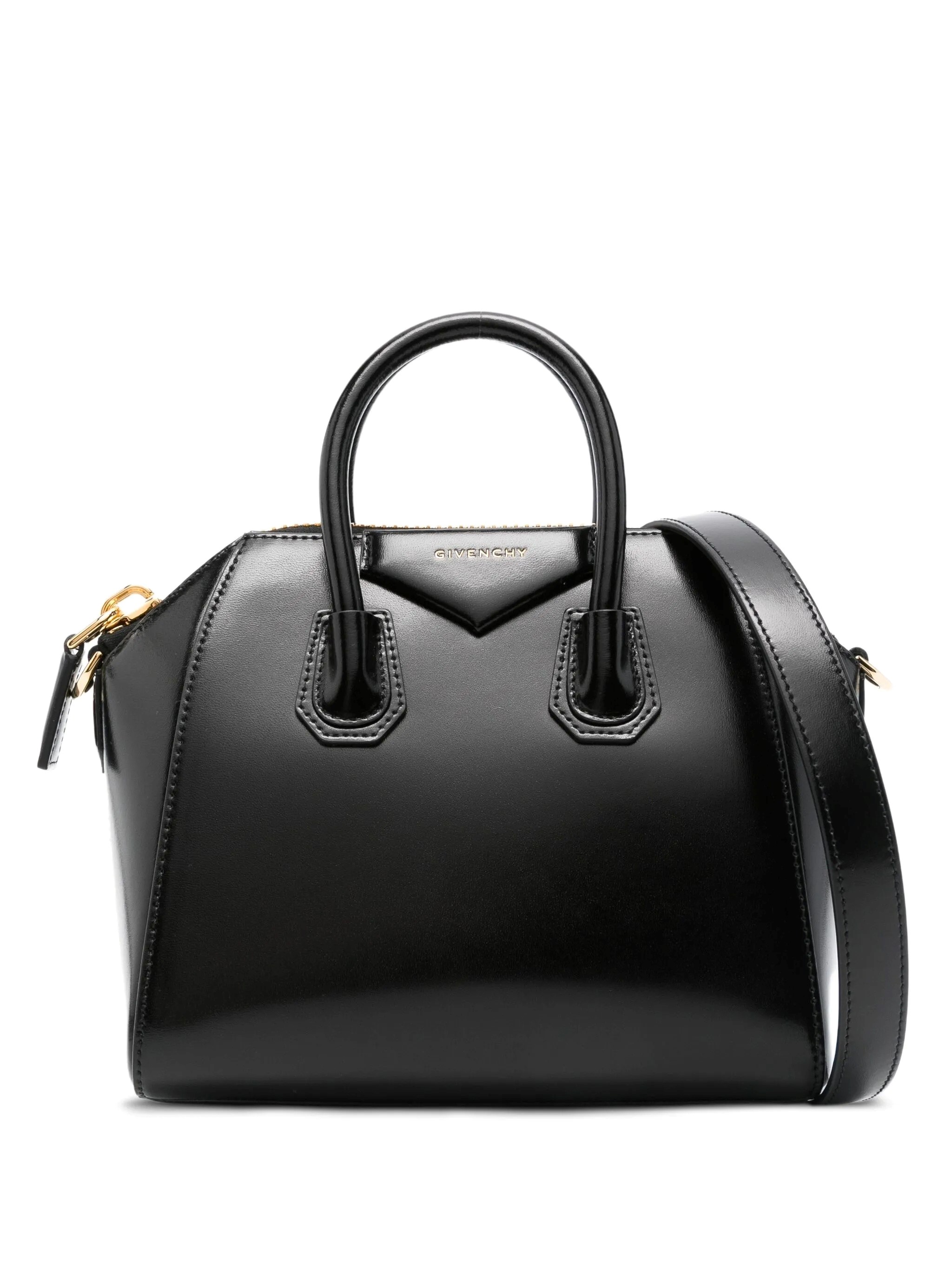 Givenchy Mini Antigona Bag In Box Leather In Black
