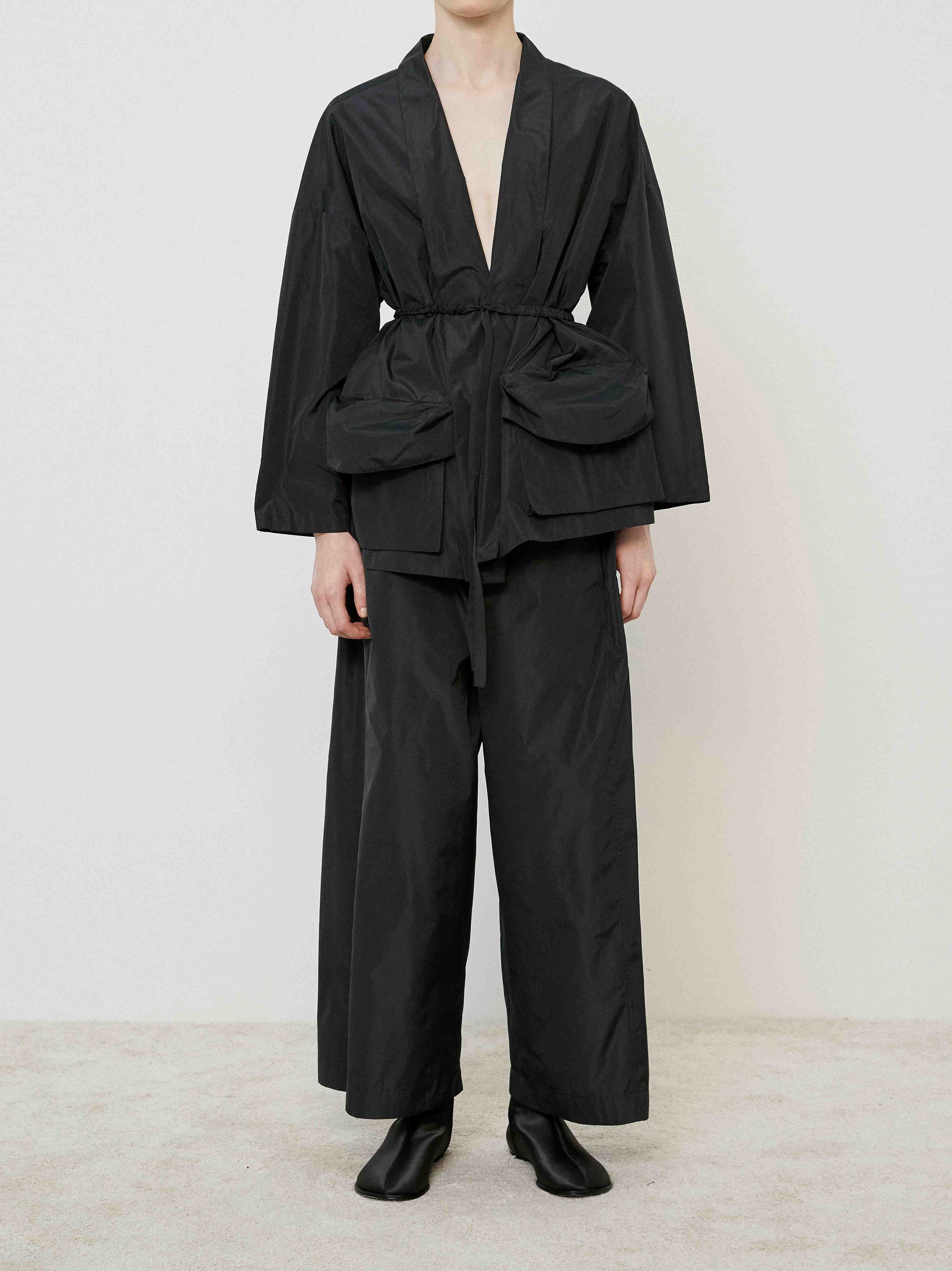 Meimeij Belted Jacket In Black