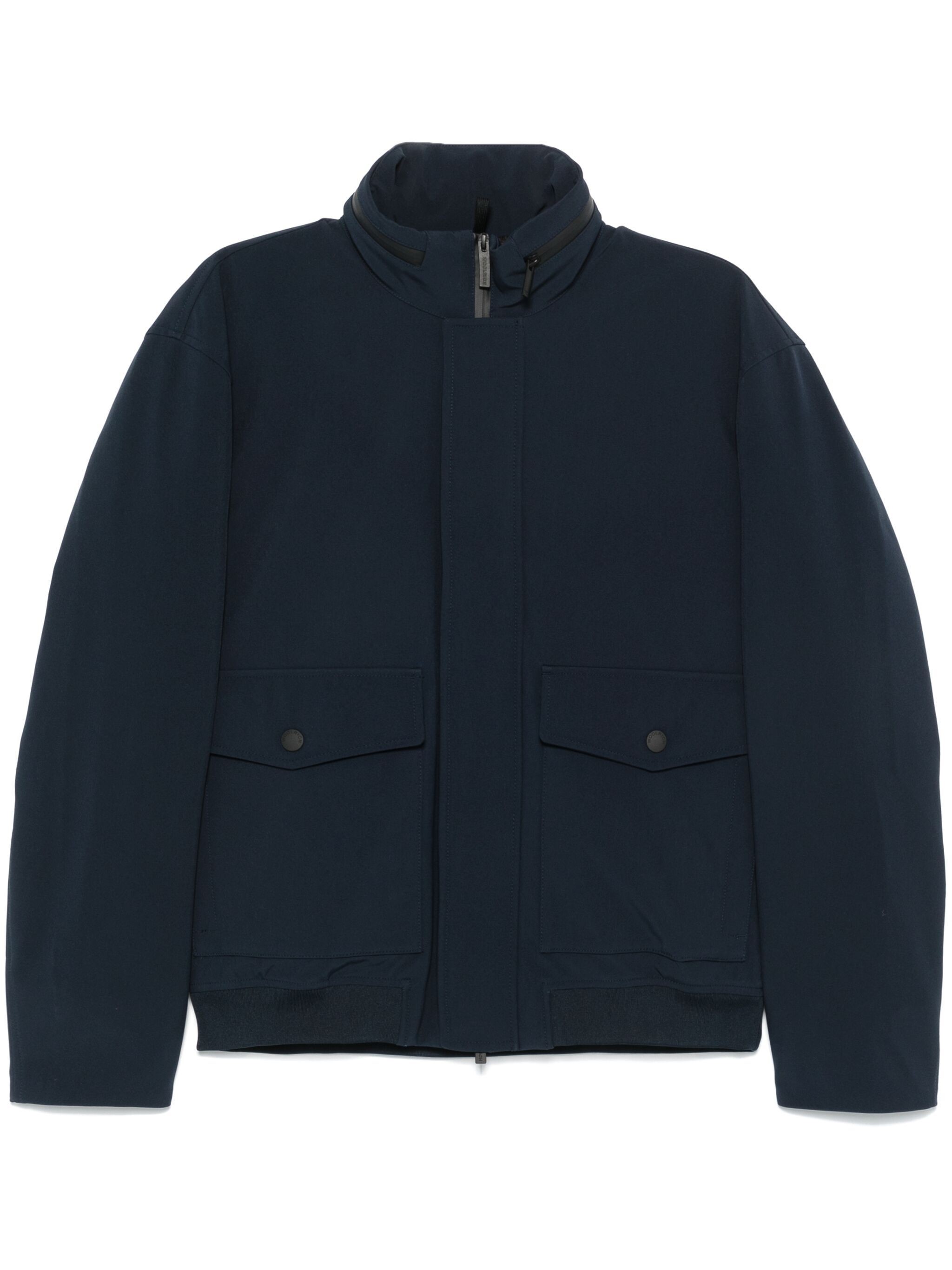 Woolrich Soft Shell Bomber In Blue
