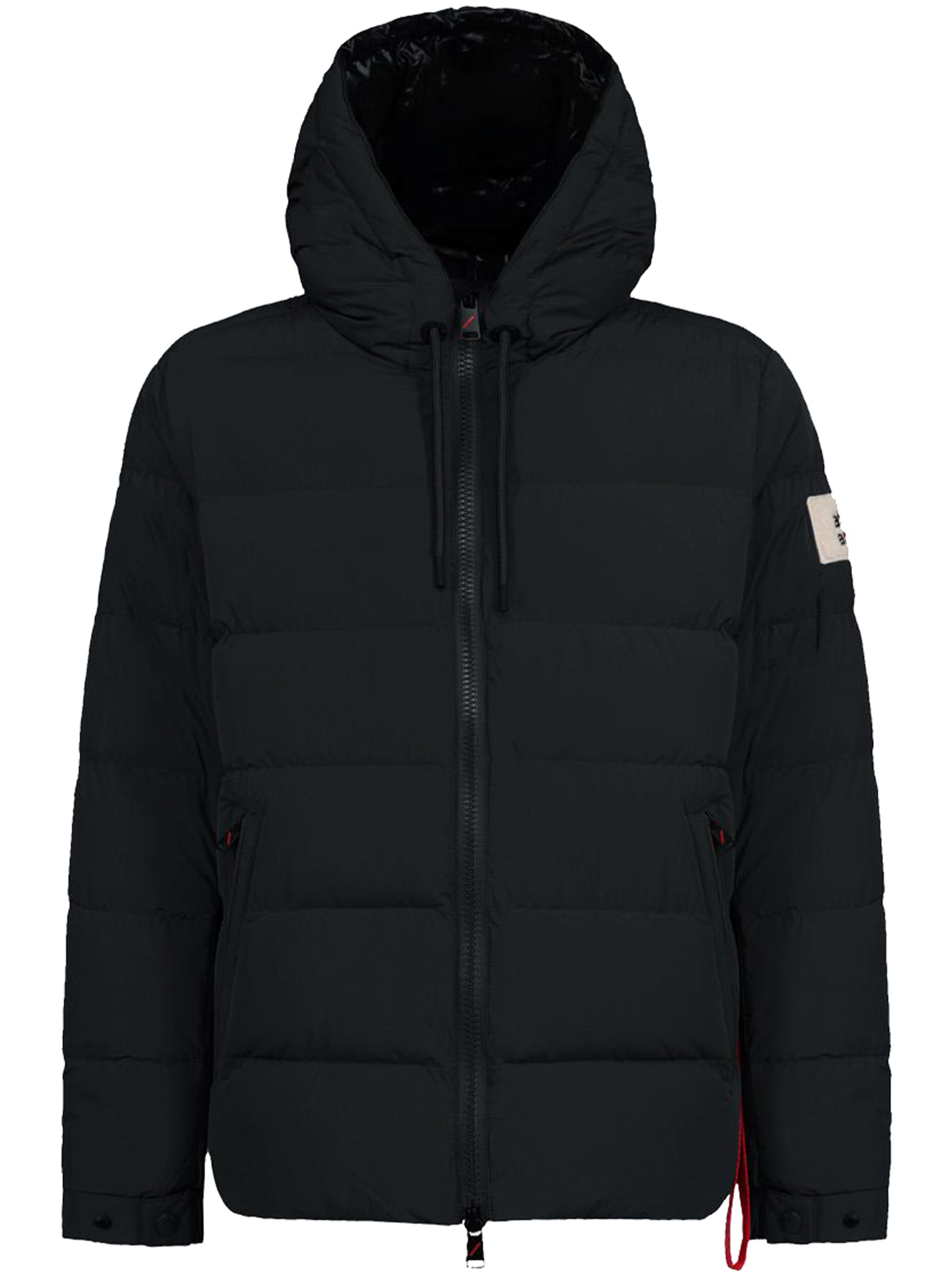 After Label Hooded Puffer Jacket In Black
