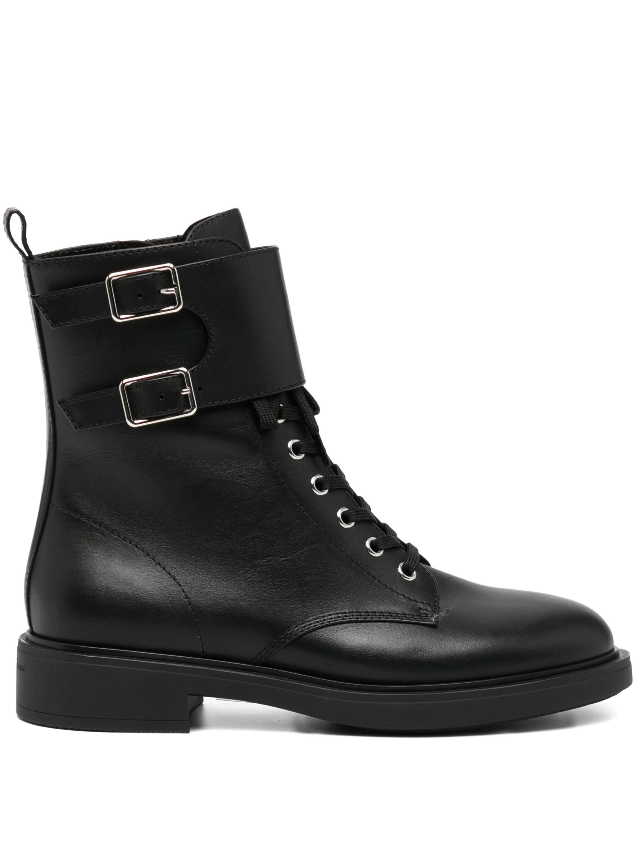 Gianvito Rossi Ankle Boots With Buckle And Round Toe In Black