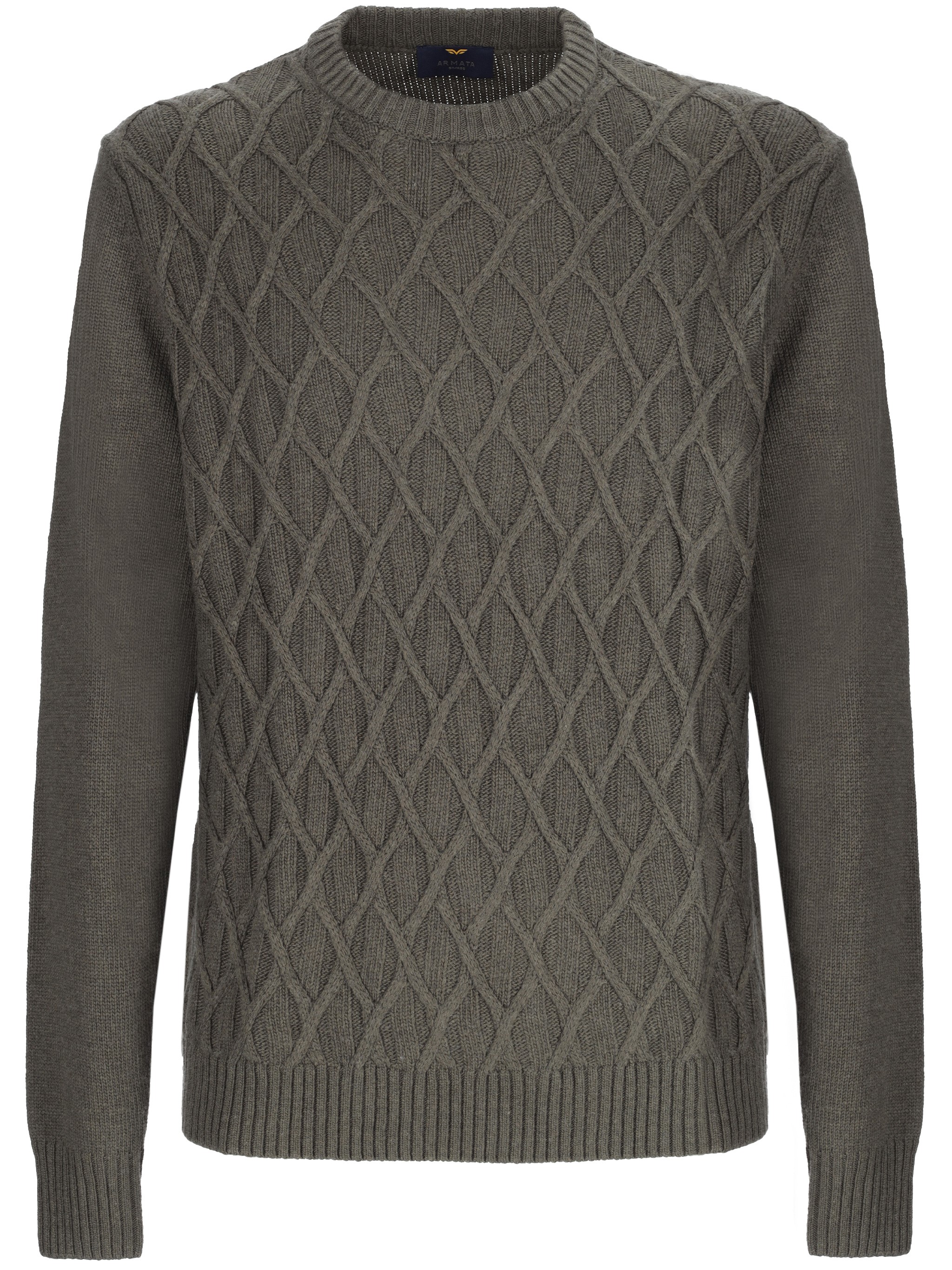 Armata Di Mare Diamond-pattern Cable-knit Sweater In Brown