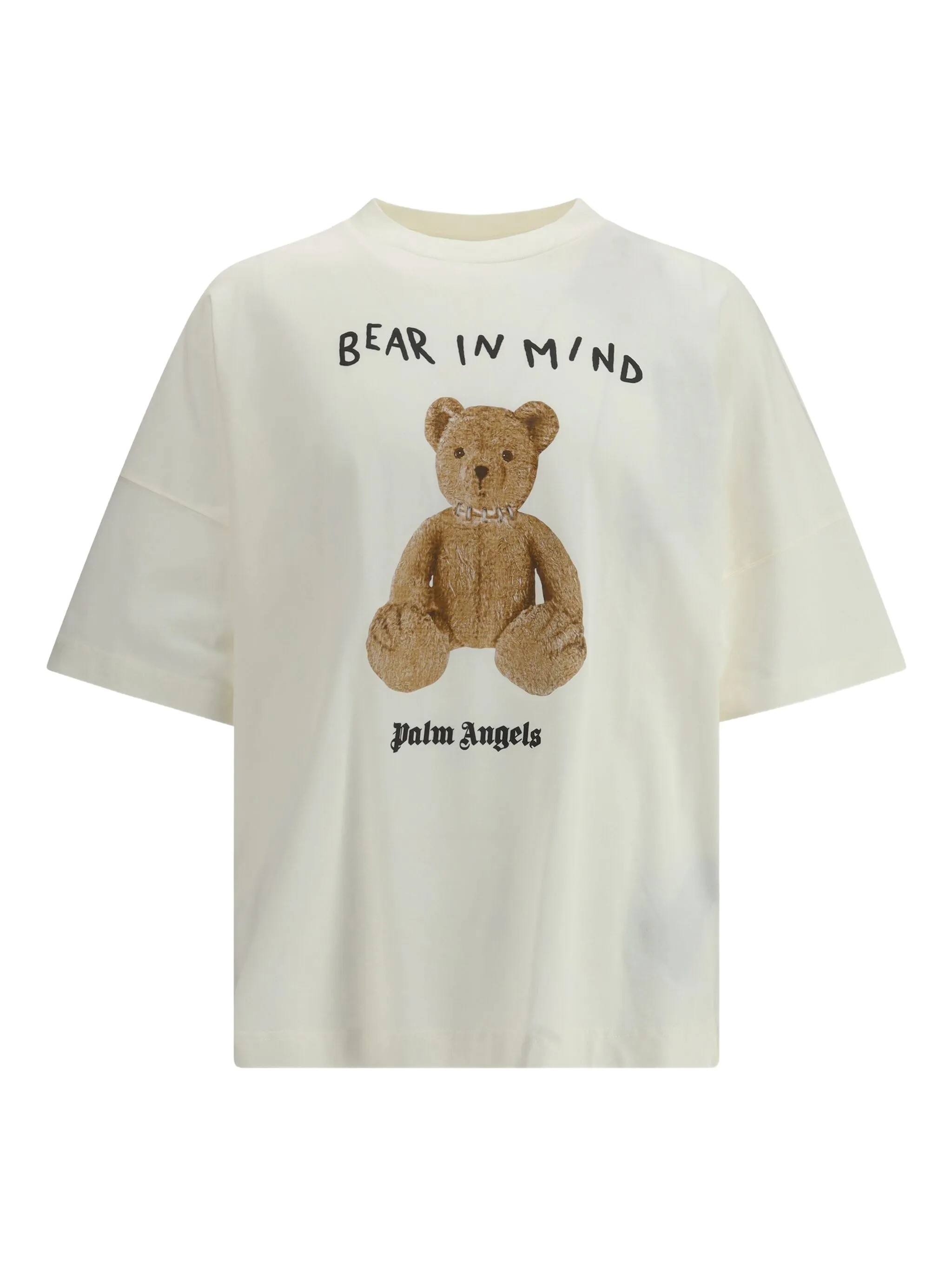 Palm Angels Graphic Print Relaxed Fit Crew Neck T-shirt In White