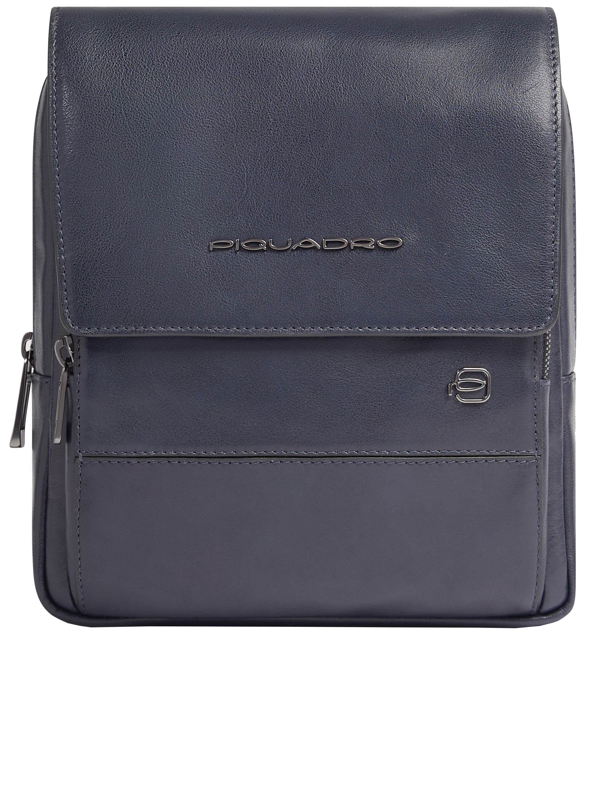 Piquadro Laptop Bag With Adjustable Strap And Flap In Blue